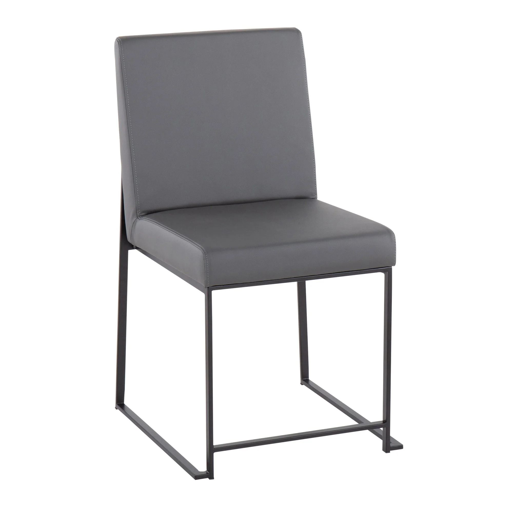 High Back Fuji Dining Chair - Set of 2 Gray By LumiSource - DC-HBFUJI BKGY2 - Image 8