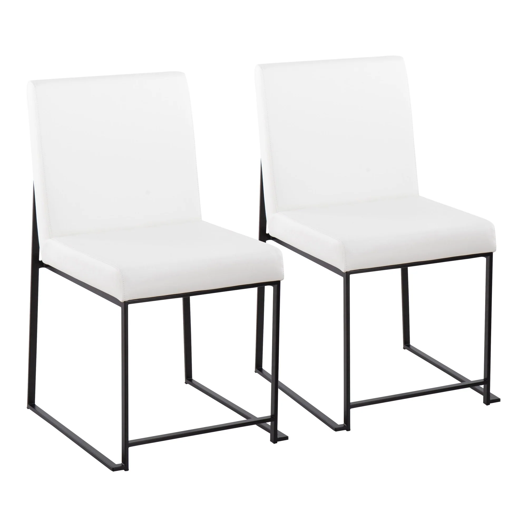 High Back Fuji Dining Chair - Set of 2 White By LumiSource - Image 2