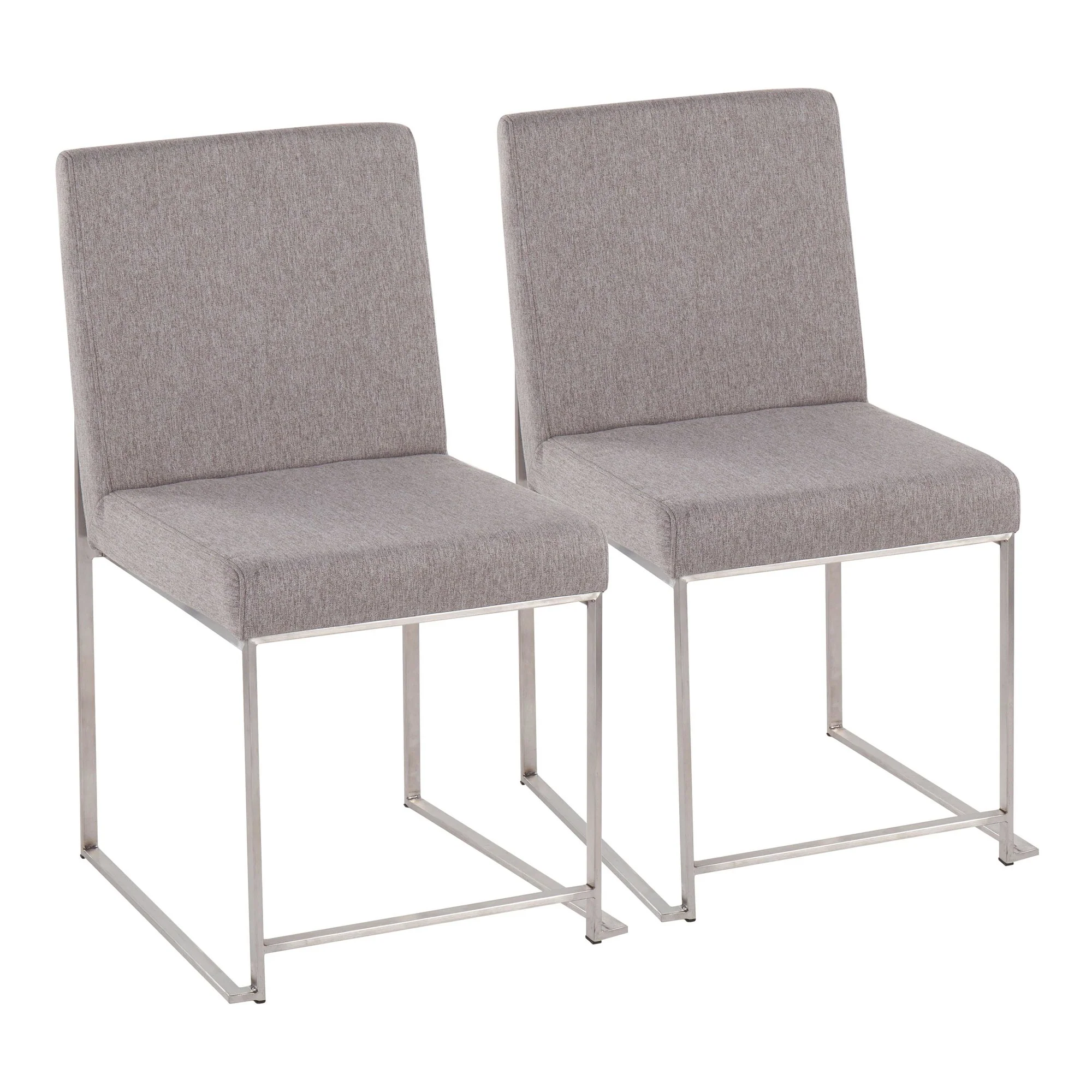 High Back Fuji Dining Chair - Set of 2 Beige By LumiSource - DC-HBFUJI SSBG2 - Image 17