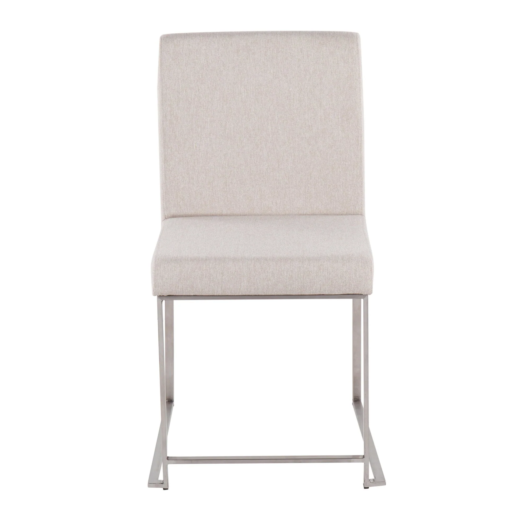 High Back Fuji Dining Chair - Set of 2 Beige By LumiSource - DC-HBFUJI SSBG2 - Image 2