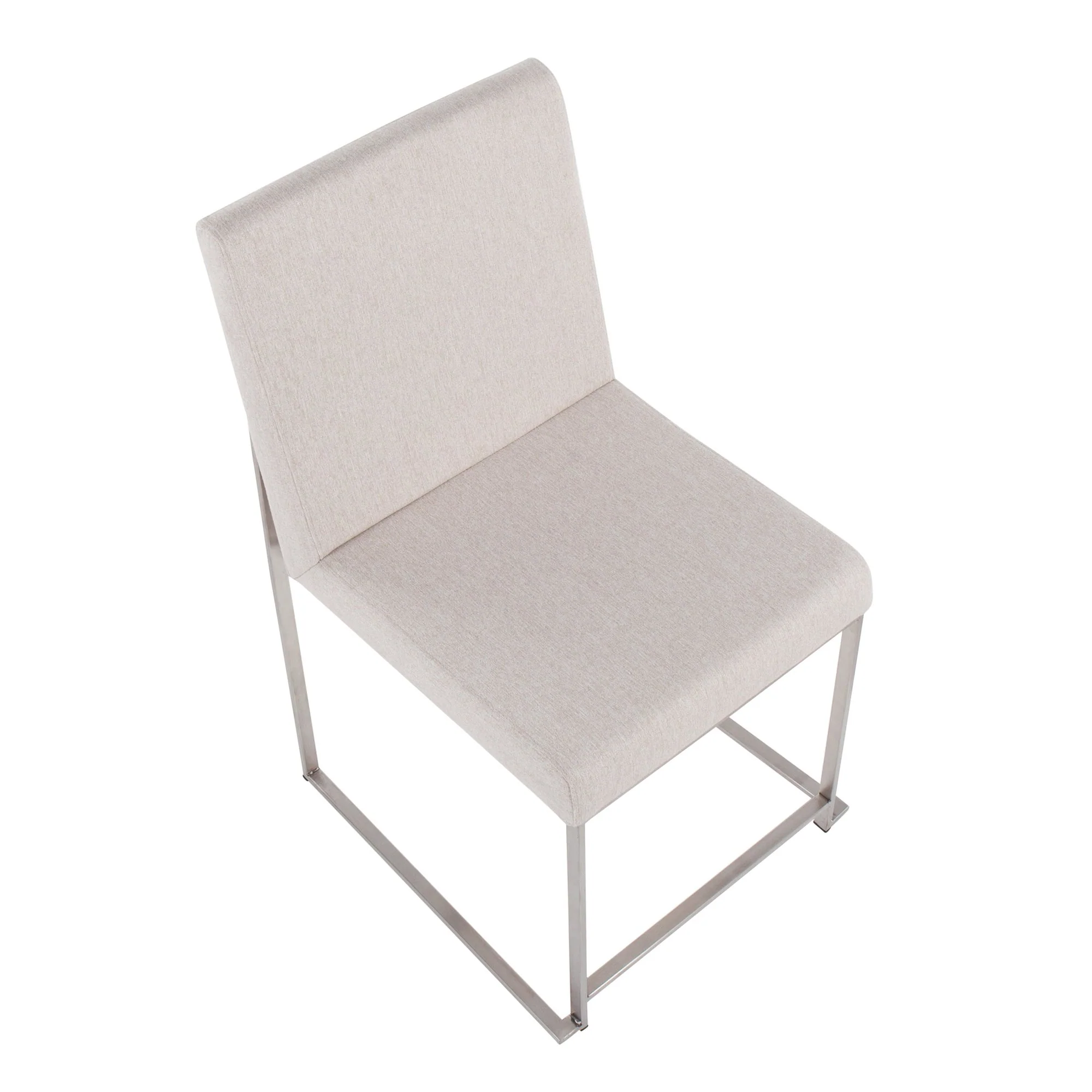 High Back Fuji Dining Chair - Set of 2 Beige By LumiSource - DC-HBFUJI SSBG2 - Image 3