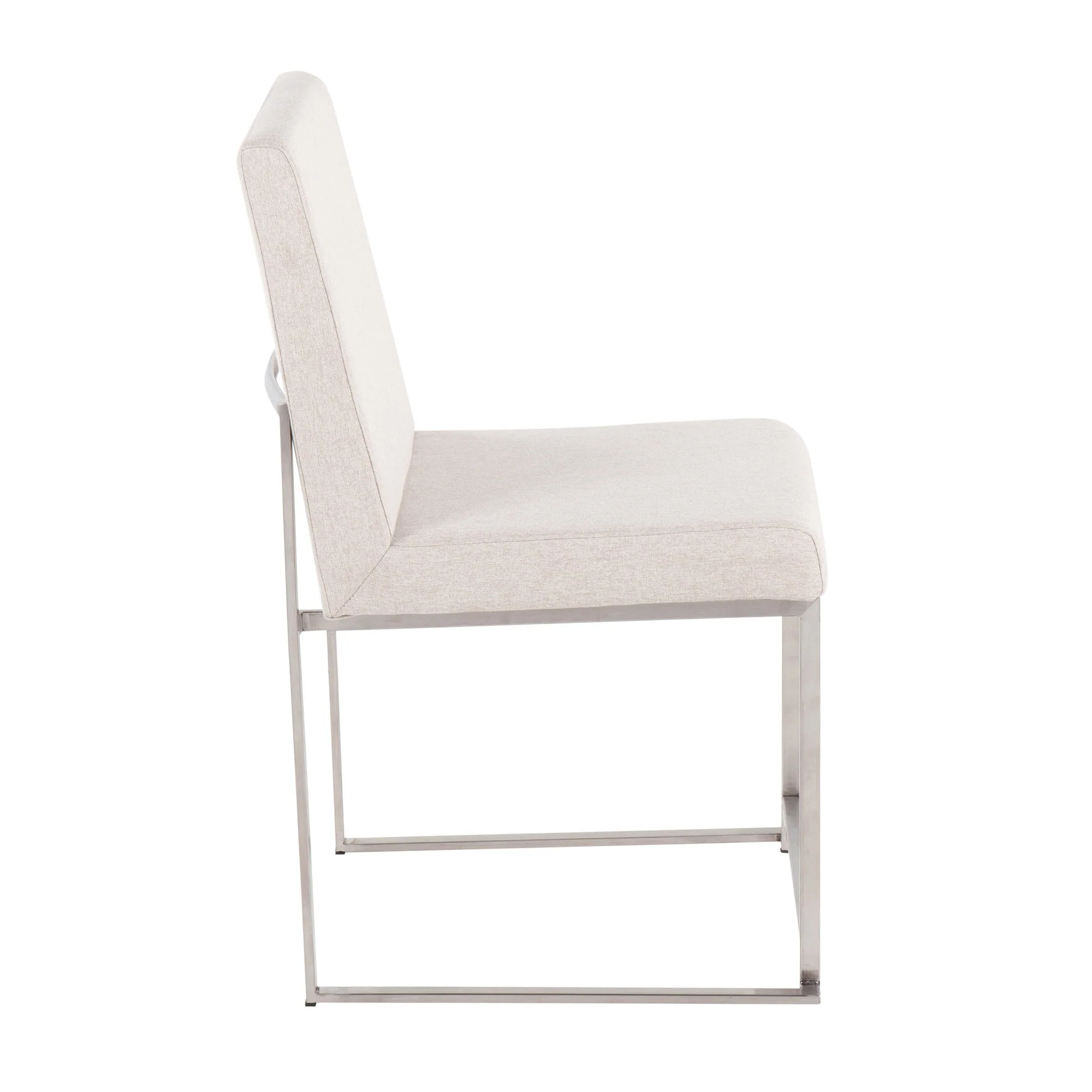 High Back Fuji Dining Chair - Set of 2 Beige By LumiSource - DC-HBFUJI SSBG2 - Image 6