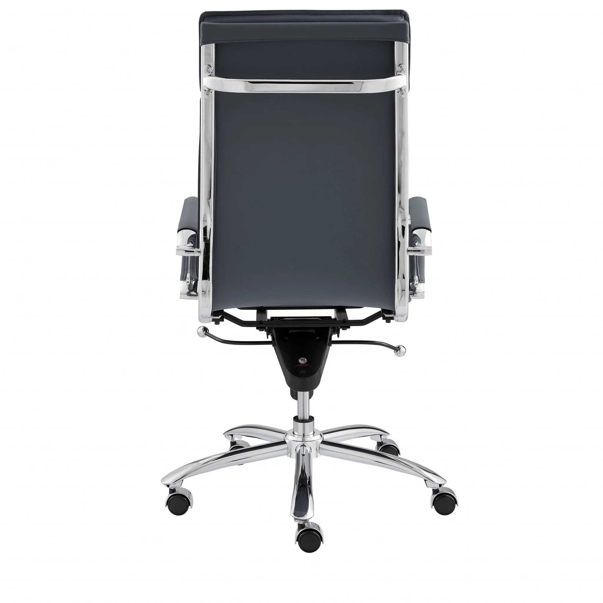 High Back Office Chair in Black with Chromed Steel Base By Homeroots - 370545 - Image 10