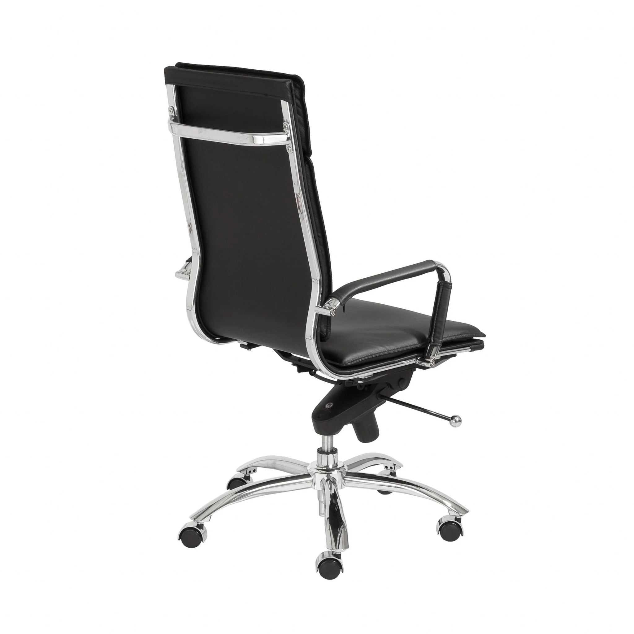 High Back Office Chair in Black with Chromed Steel Base By Homeroots - 370545 - Image 4
