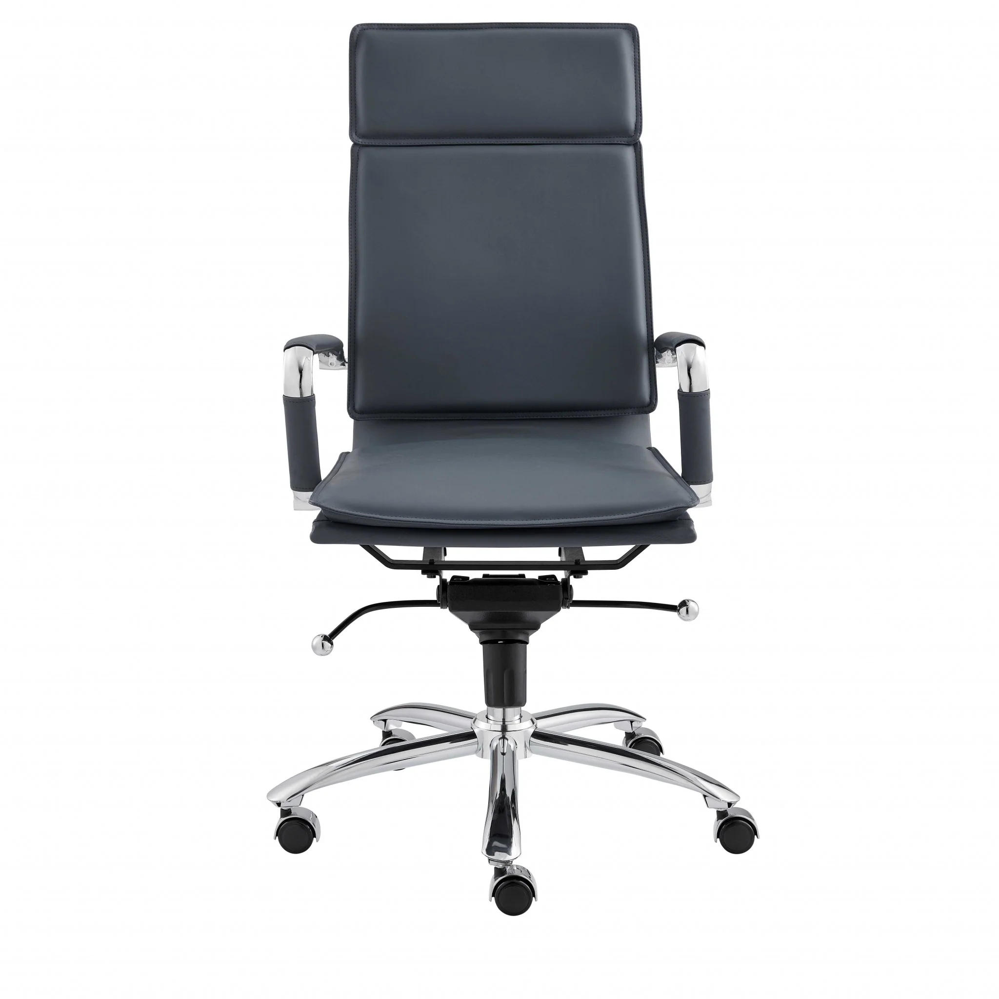 High Back Office Chair in Black with Chromed Steel Base By Homeroots - 370545 - Image 6
