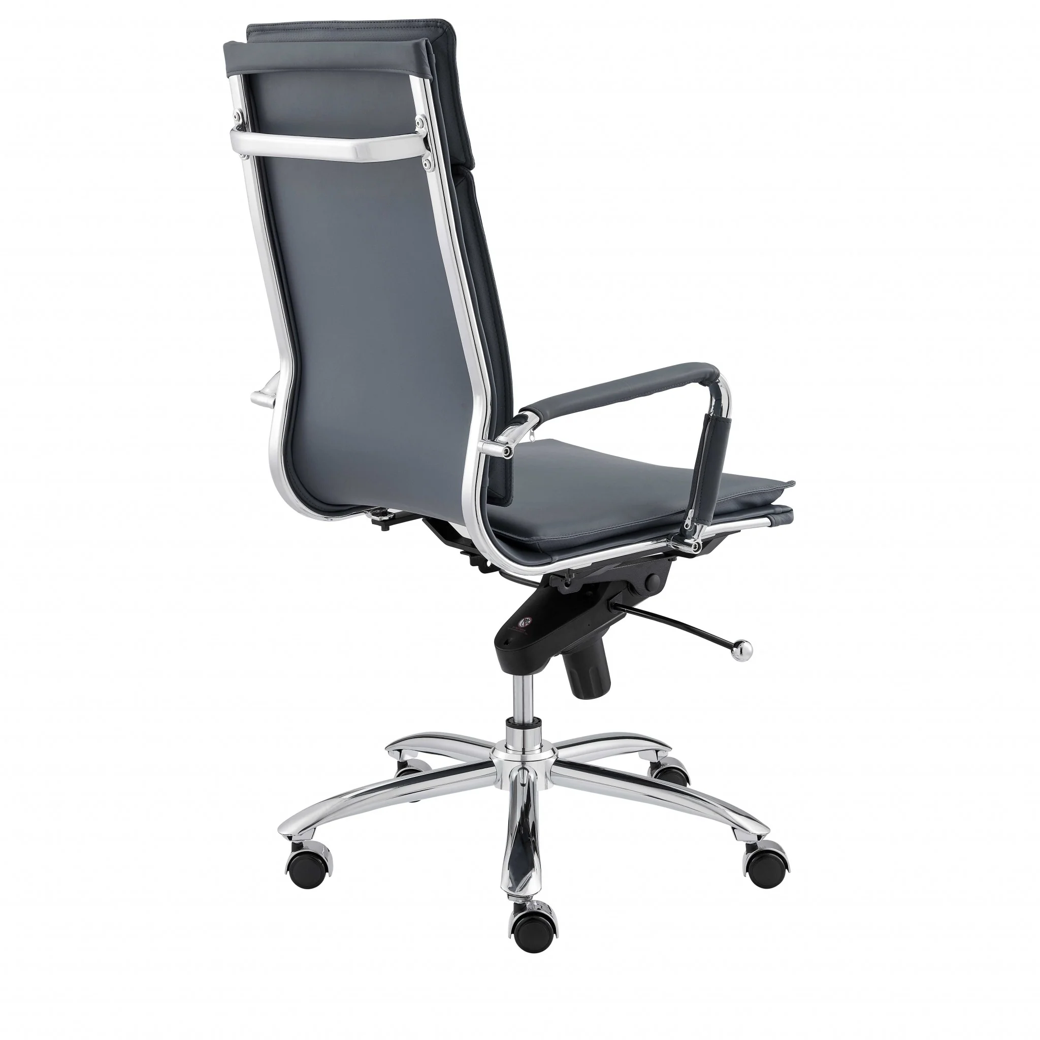 High Back Office Chair in Black with Chromed Steel Base By Homeroots - 370545 - Image 9