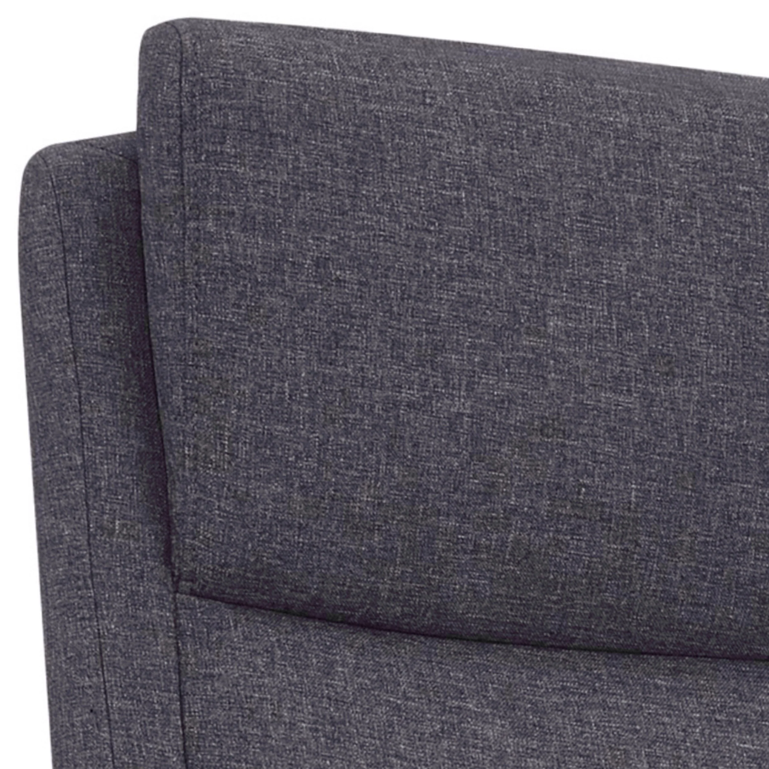 High Cushioned Tufted Back Fabric Office Chair With Star Base Gray By Benzara - Image 5