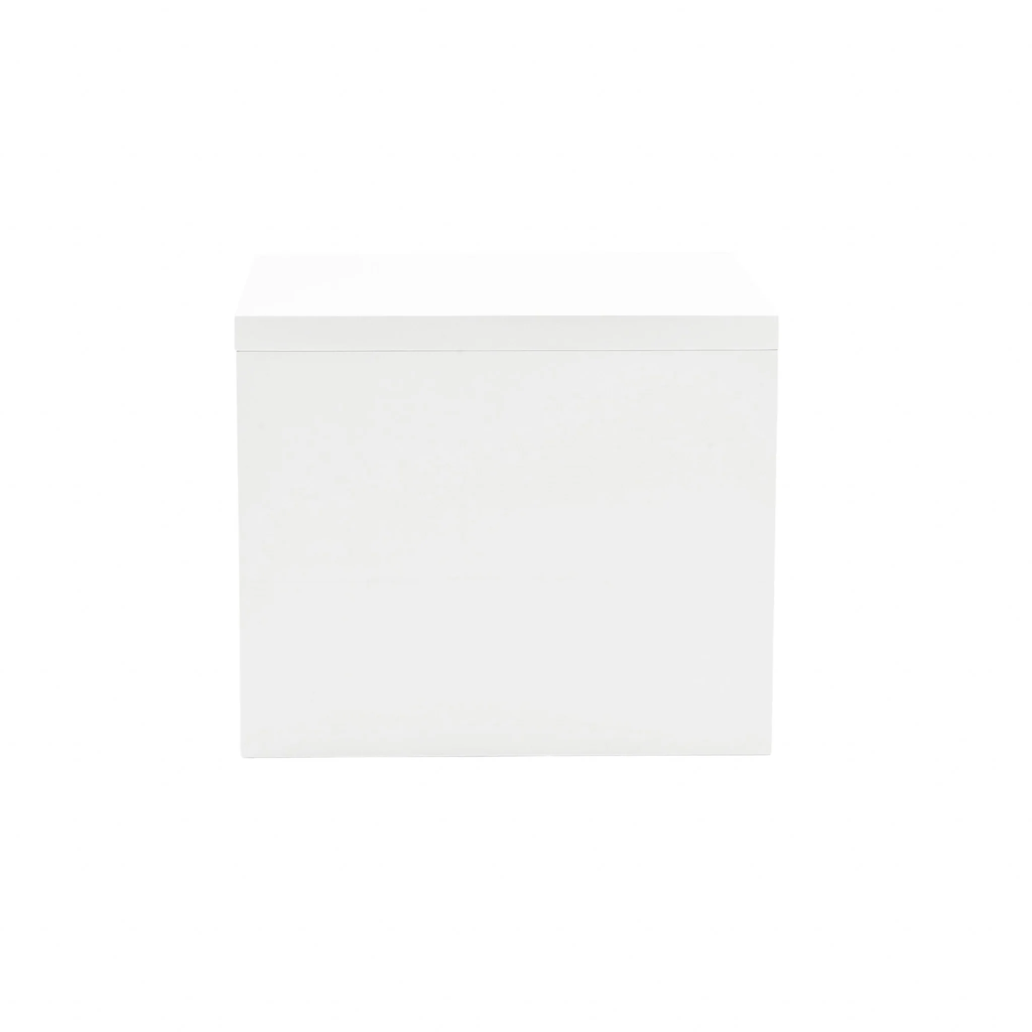 High Gloss White Lacquered MDF Square Side Table By Homeroots - Image 3