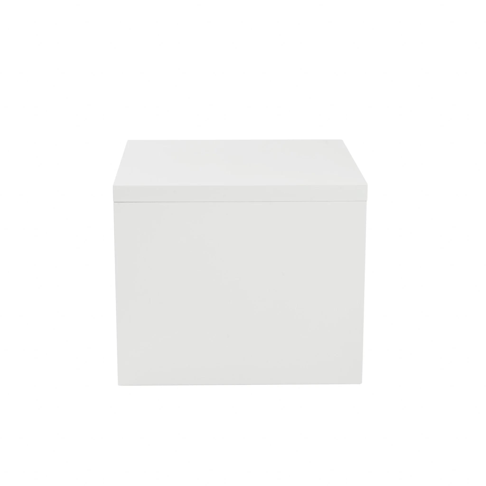 High Gloss White Lacquered MDF Square Side Table By Homeroots - Image 6