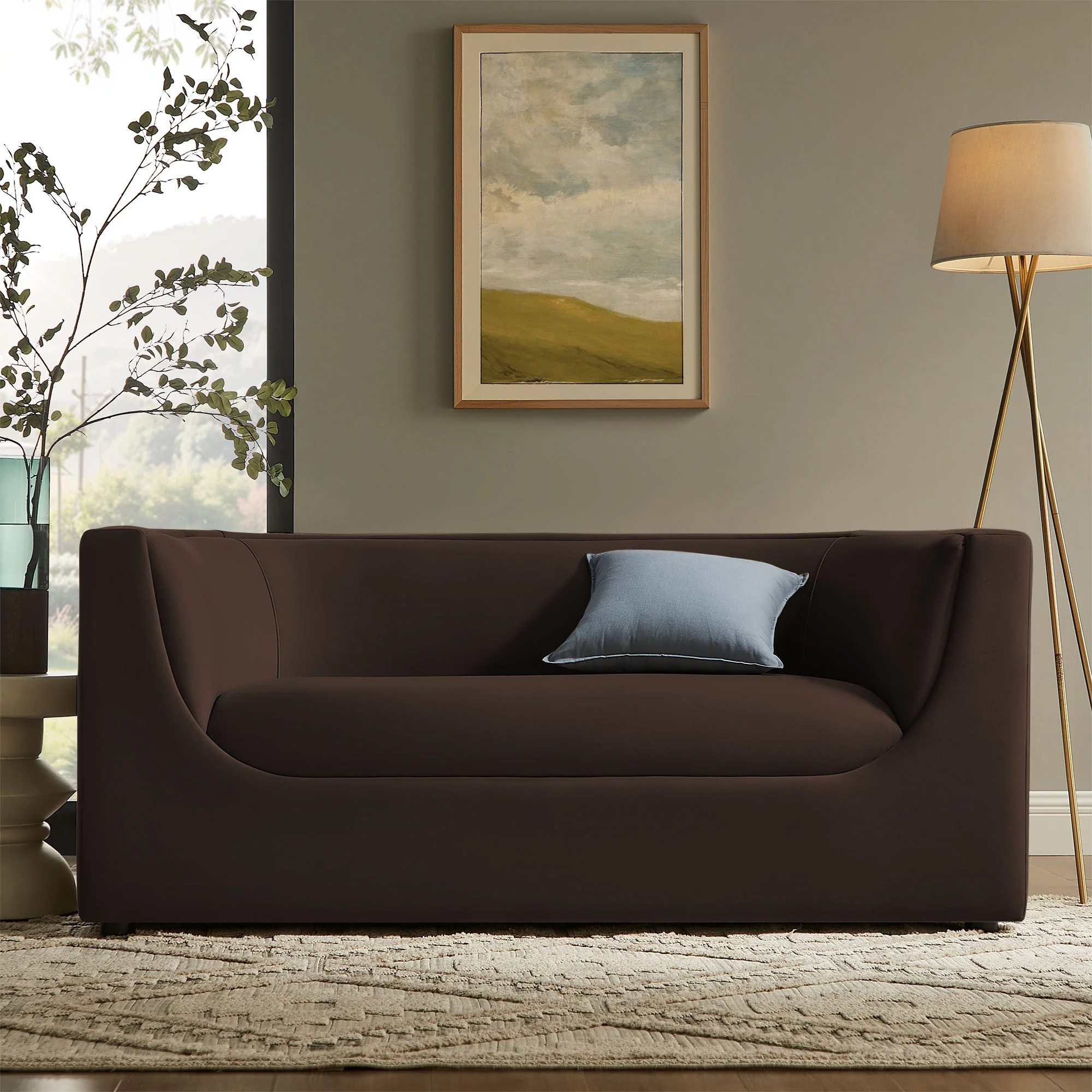 Hilda 67" Curved Back Performance Velvet Loveseat by Modway - Image 18