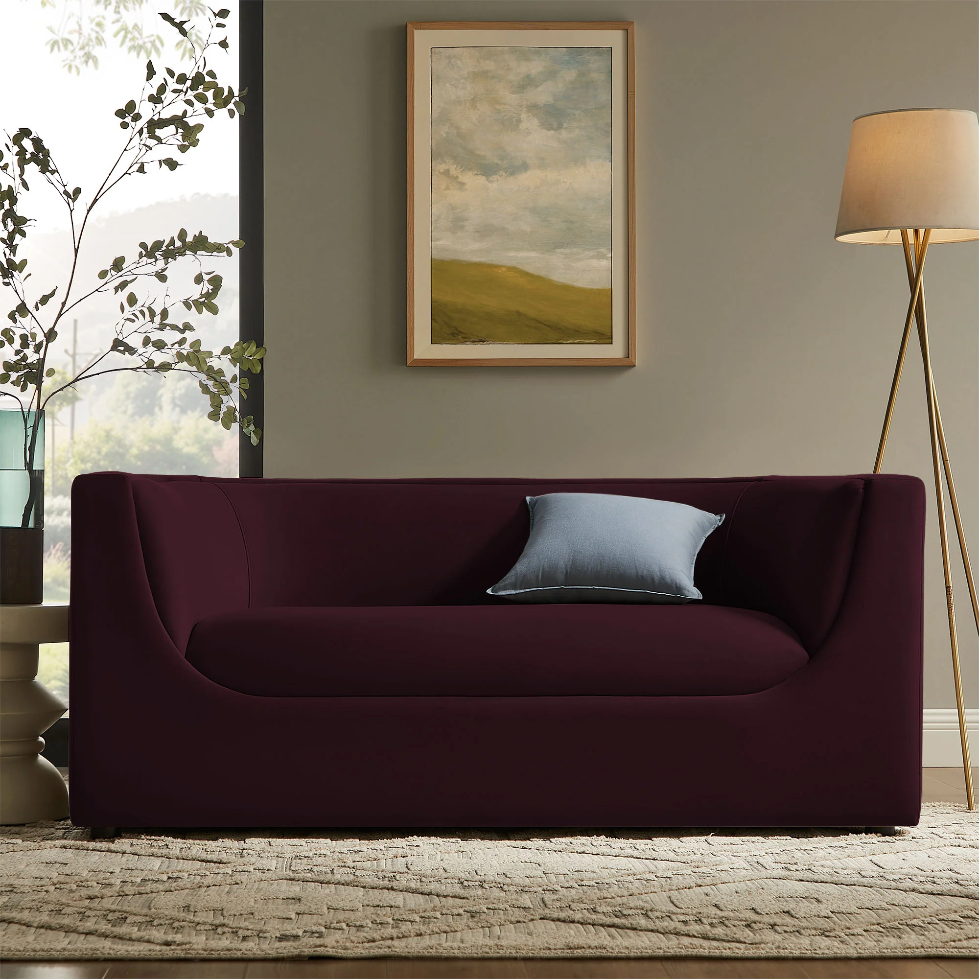 Hilda 67" Curved Back Performance Velvet Loveseat by Modway - Image 28
