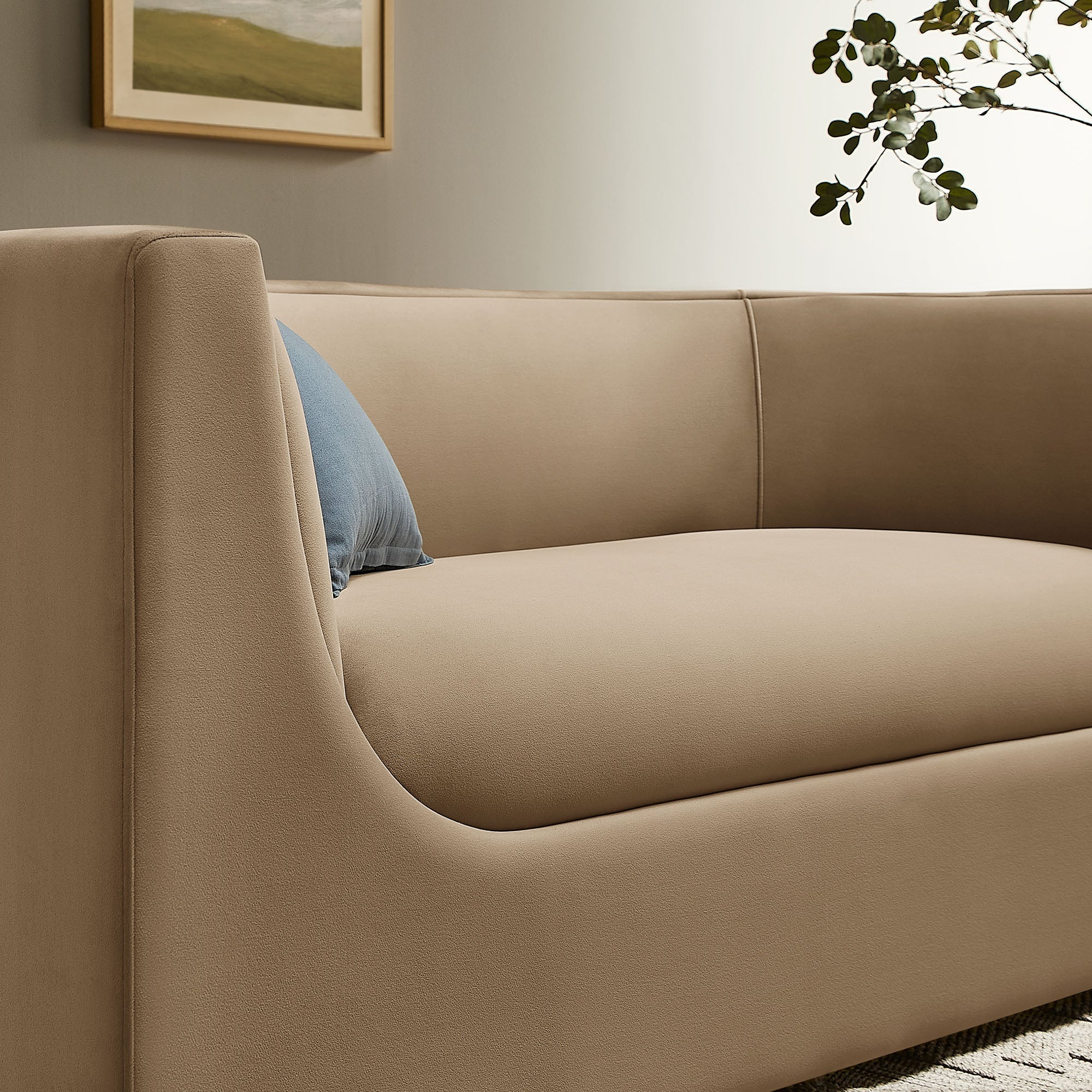 Hilda 67" Curved Back Performance Velvet Loveseat by Modway - Image 37