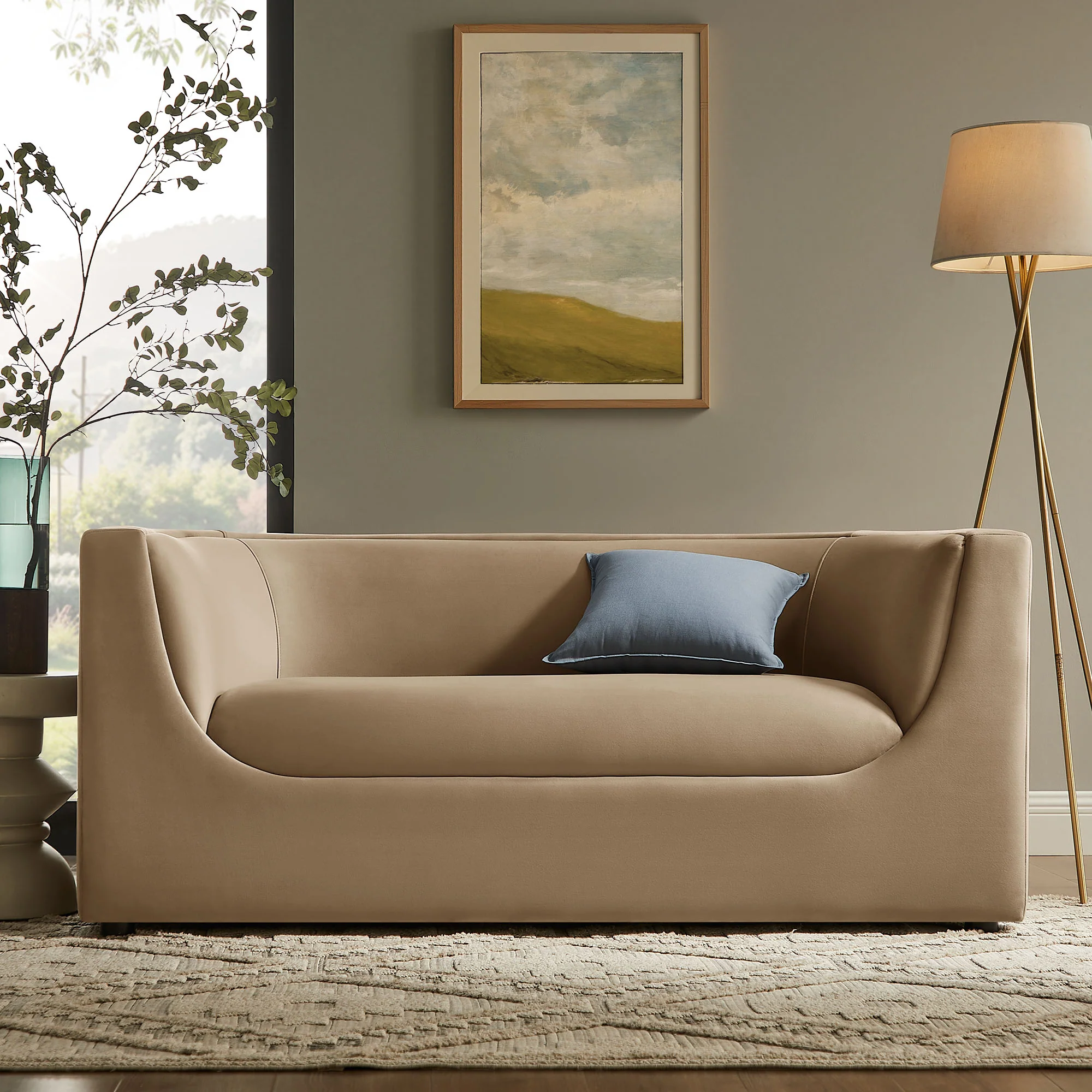 Hilda 67" Curved Back Performance Velvet Loveseat by Modway - Image 38