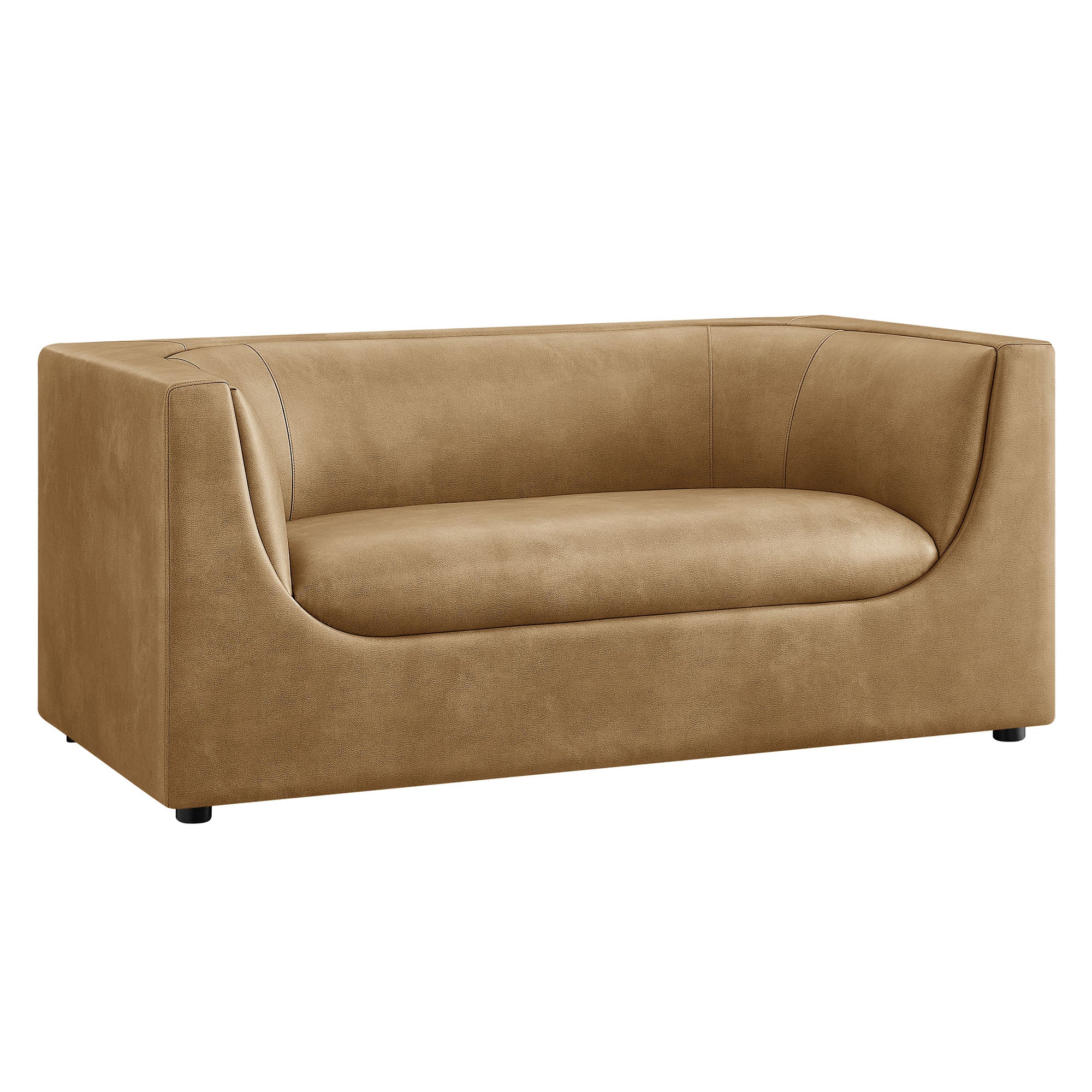 Hilda 67" Curved Back Vegan Leather Loveseat by Modway - Image 11