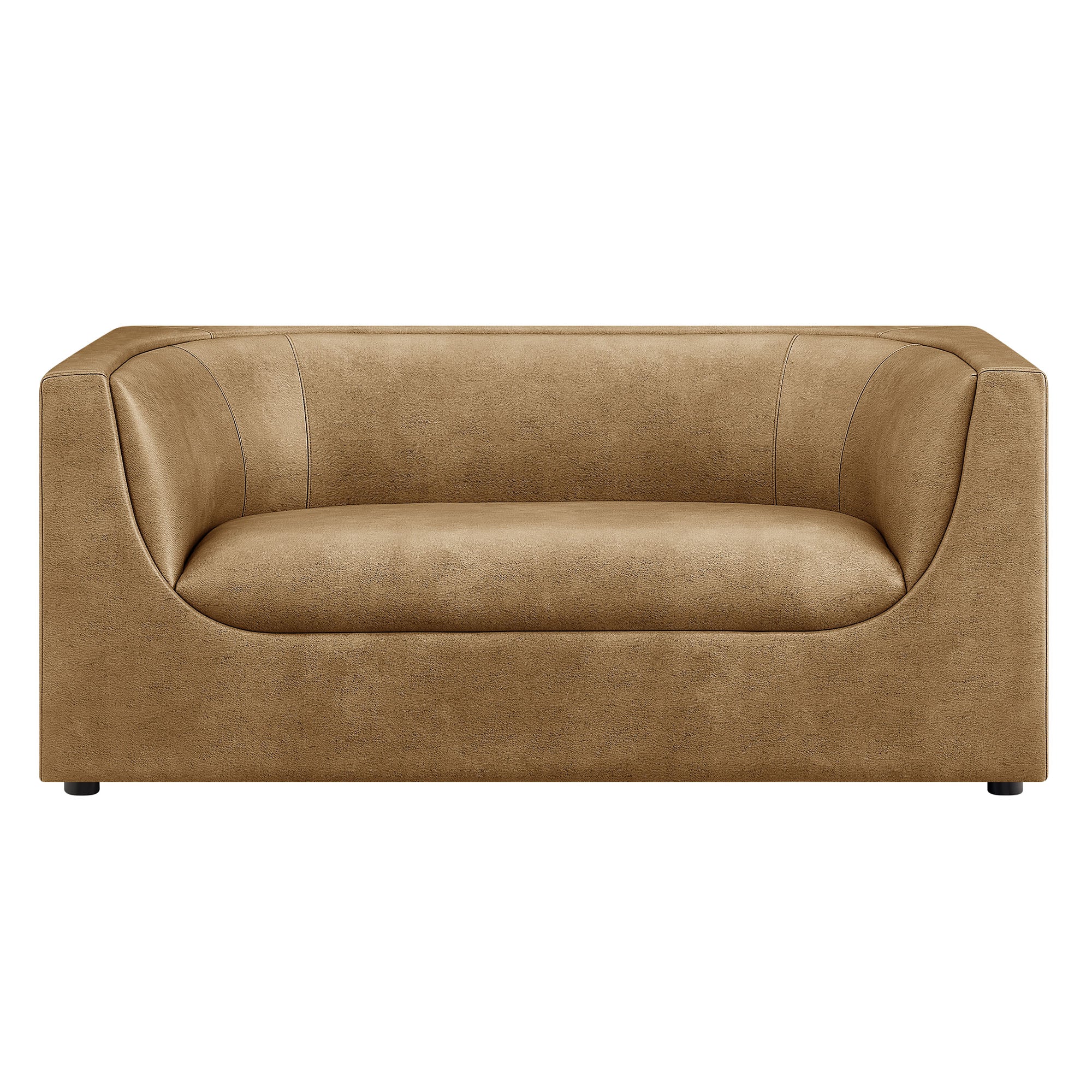 Hilda 67" Curved Back Vegan Leather Loveseat by Modway - Image 14