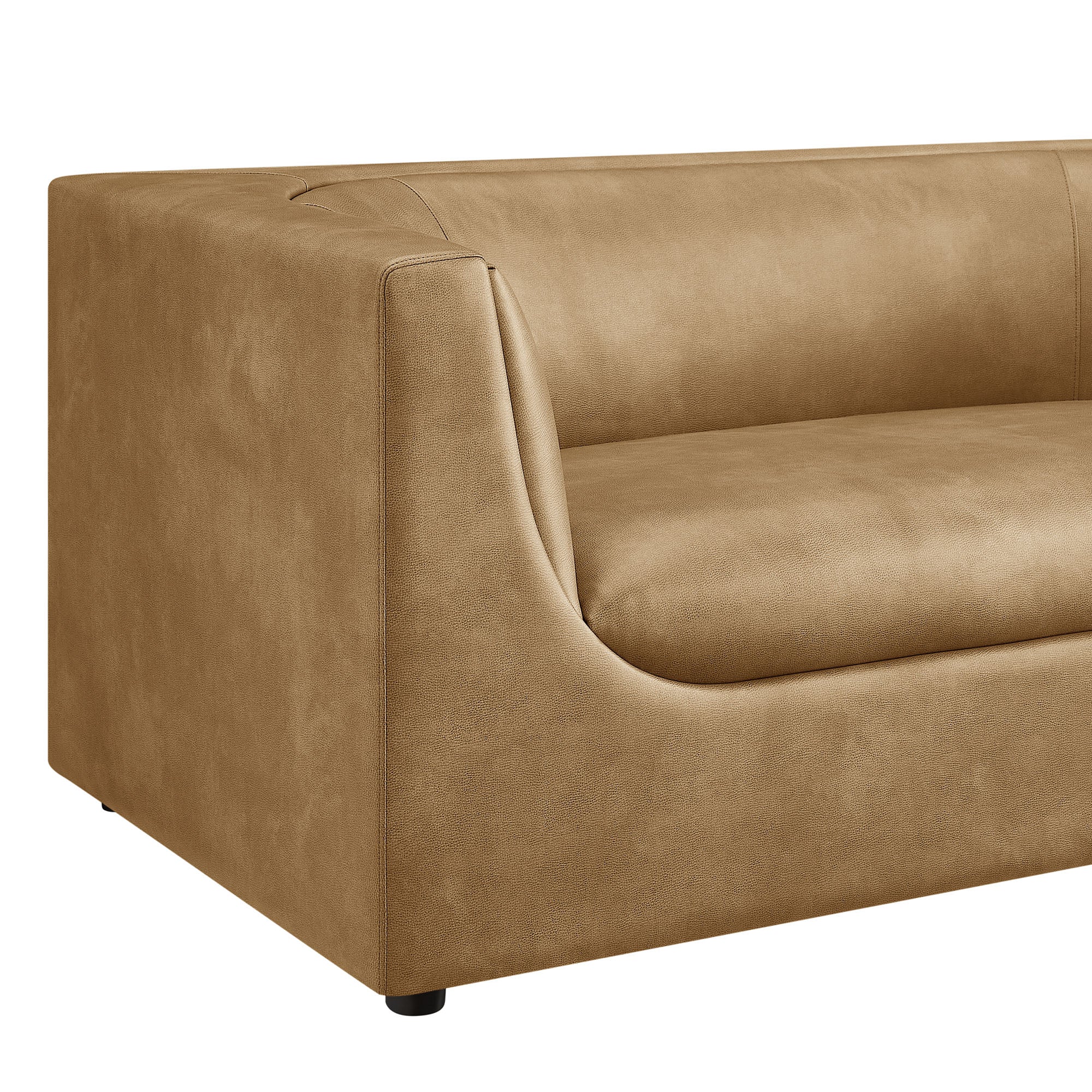 Hilda 67" Curved Back Vegan Leather Loveseat by Modway - Image 15