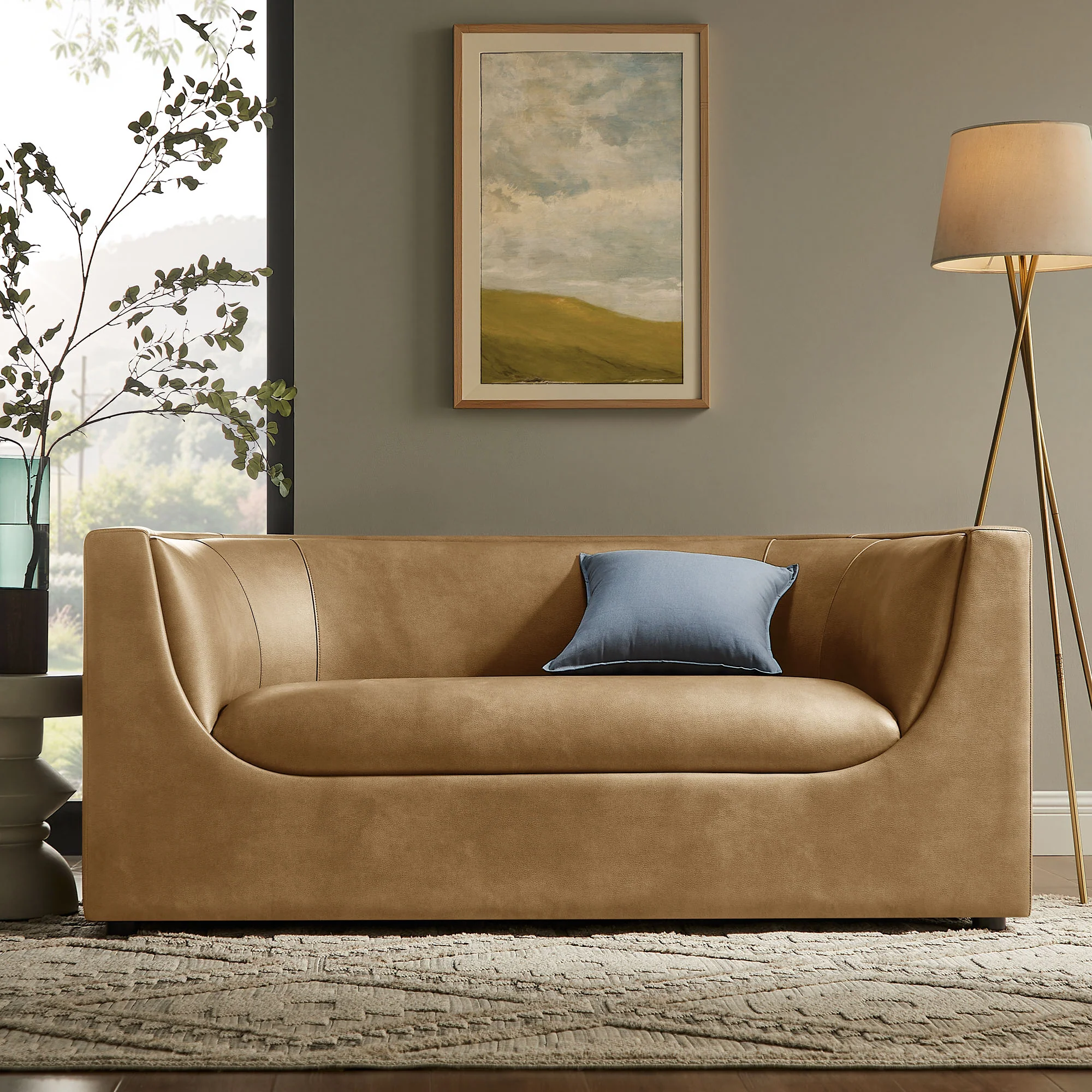 Hilda 67" Curved Back Vegan Leather Loveseat by Modway - Image 18
