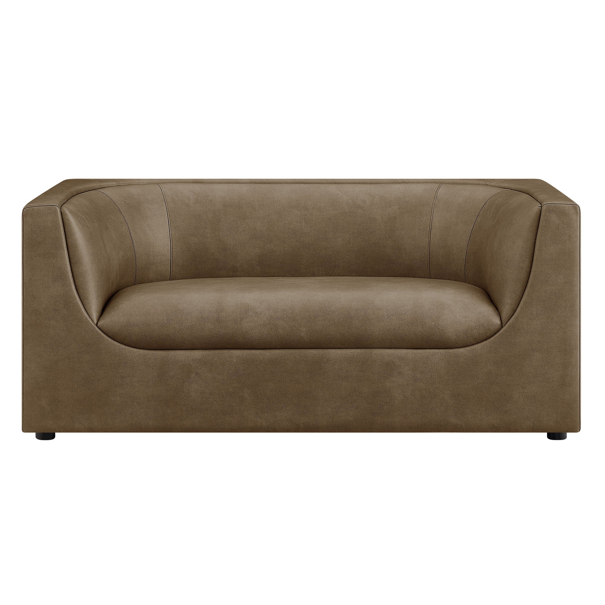Hilda 67" Curved Back Vegan Leather Loveseat by Modway - Image 4