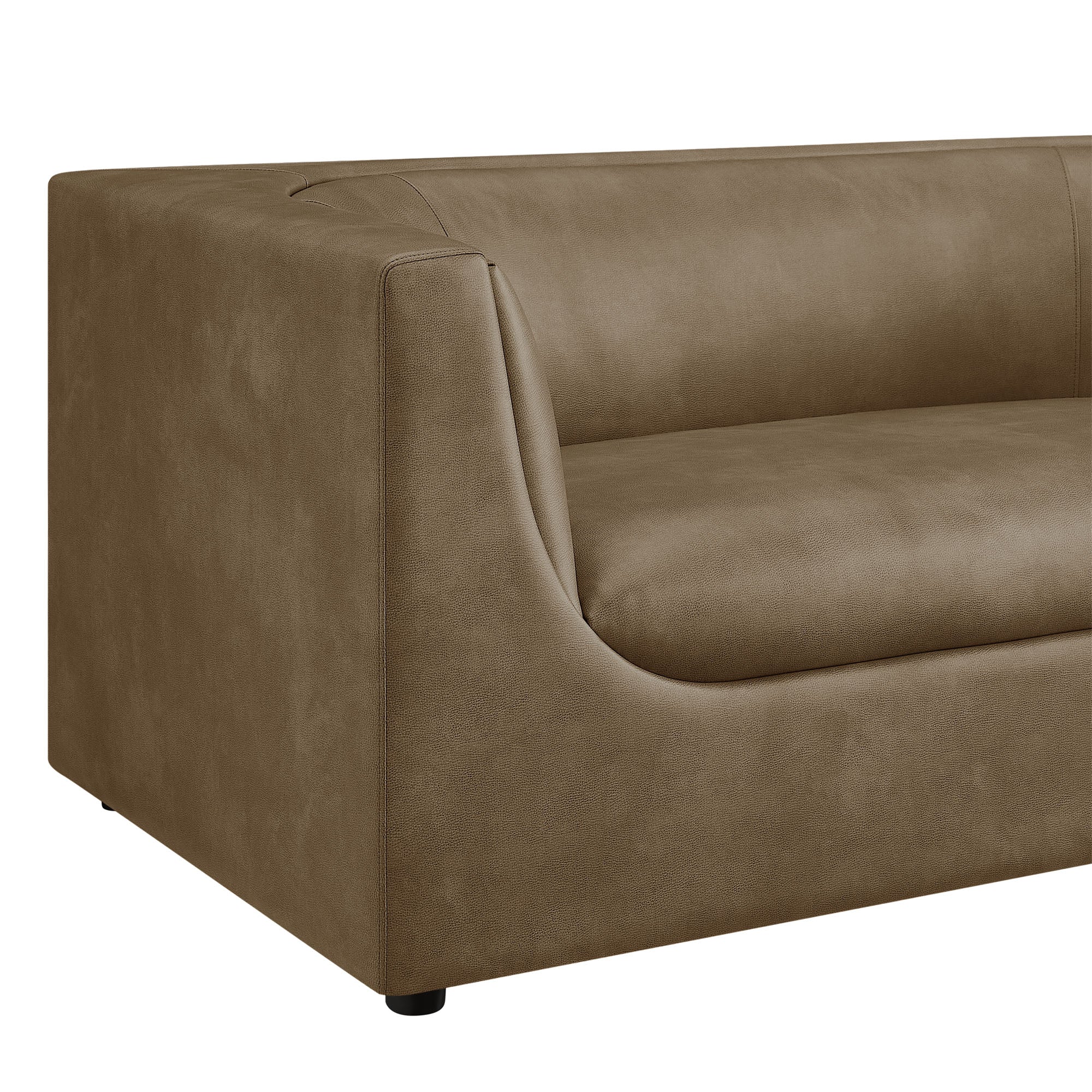 Hilda 67" Curved Back Vegan Leather Loveseat by Modway - Image 5