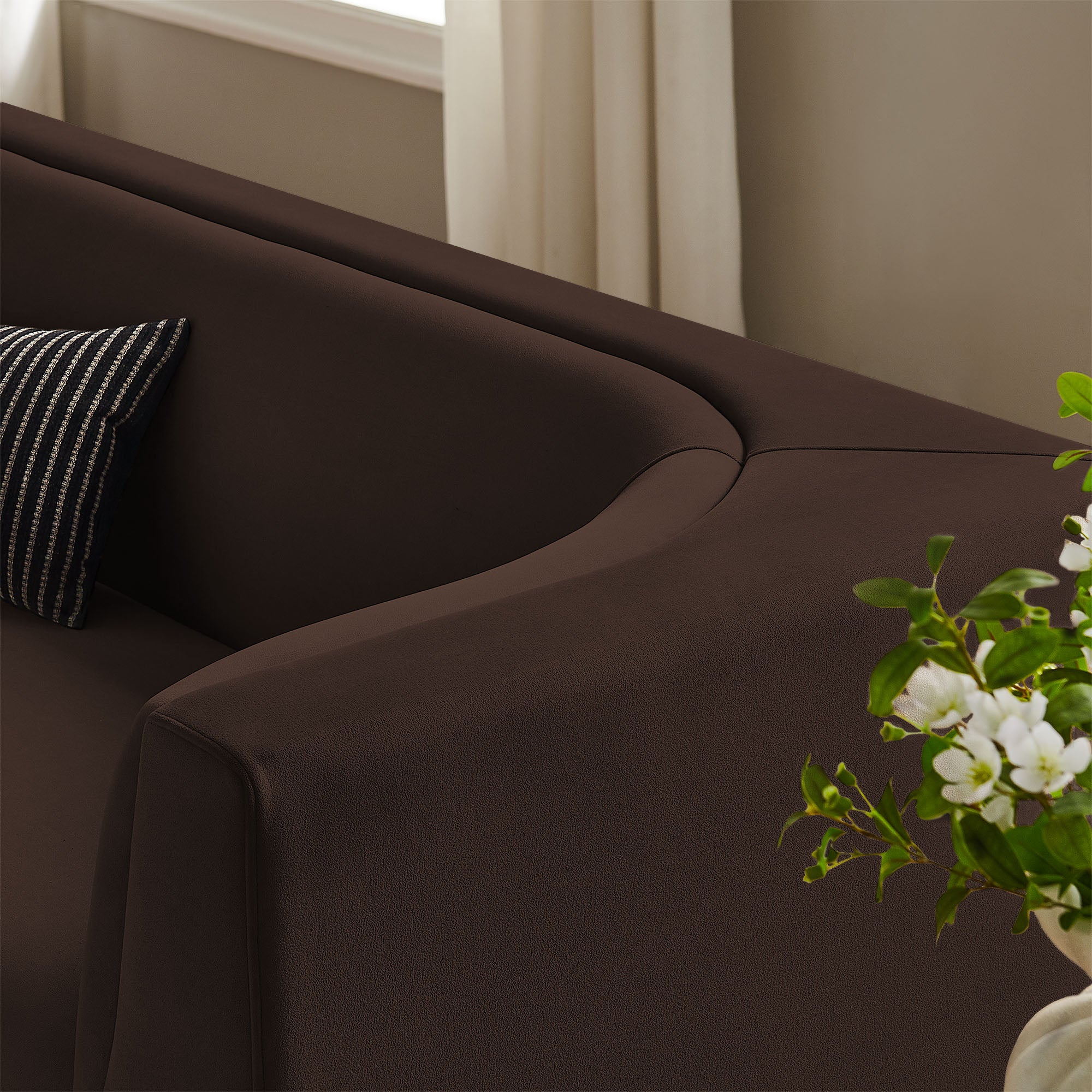 Hilda 86" Curved Back Performance Velvet Sofa by Modway - Image 17