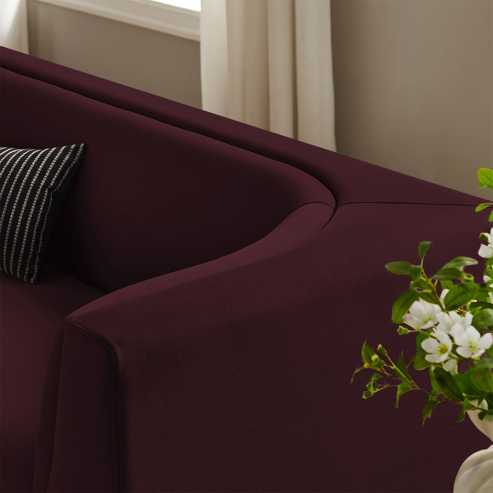 Hilda 86" Curved Back Performance Velvet Sofa by Modway - Image 27