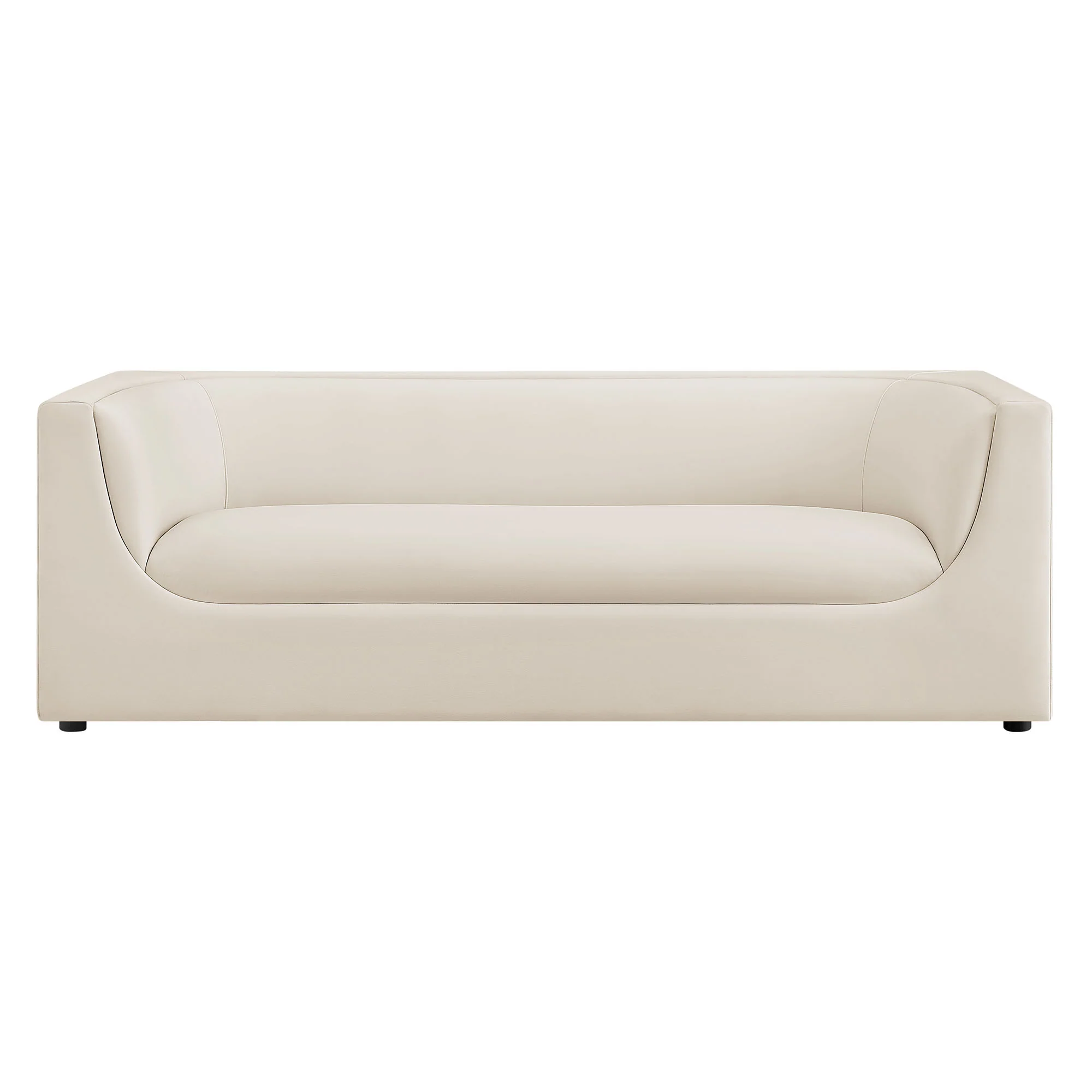 Hilda 86" Curved Back Performance Velvet Sofa by Modway - Image 4