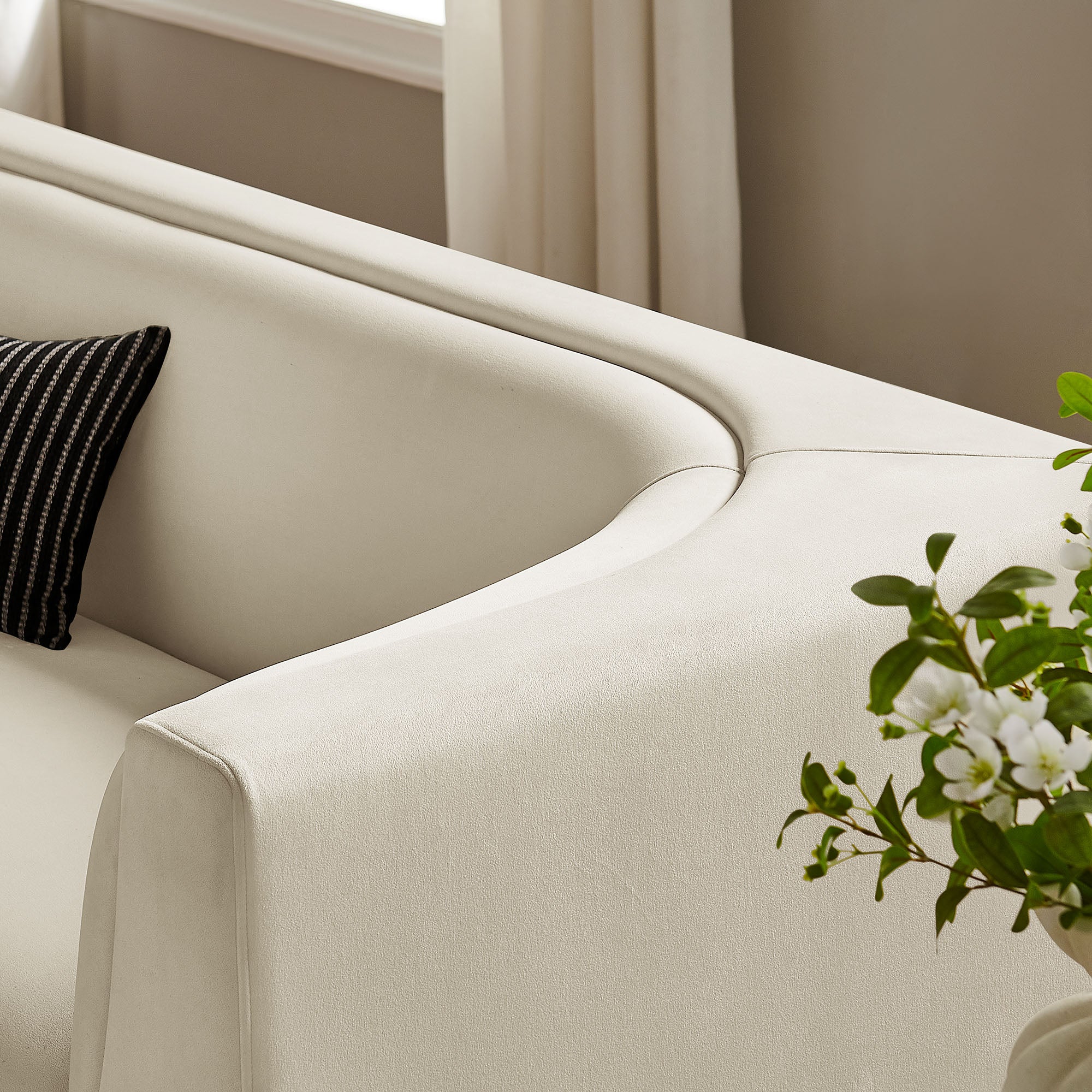 Hilda 86" Curved Back Performance Velvet Sofa by Modway - Image 7
