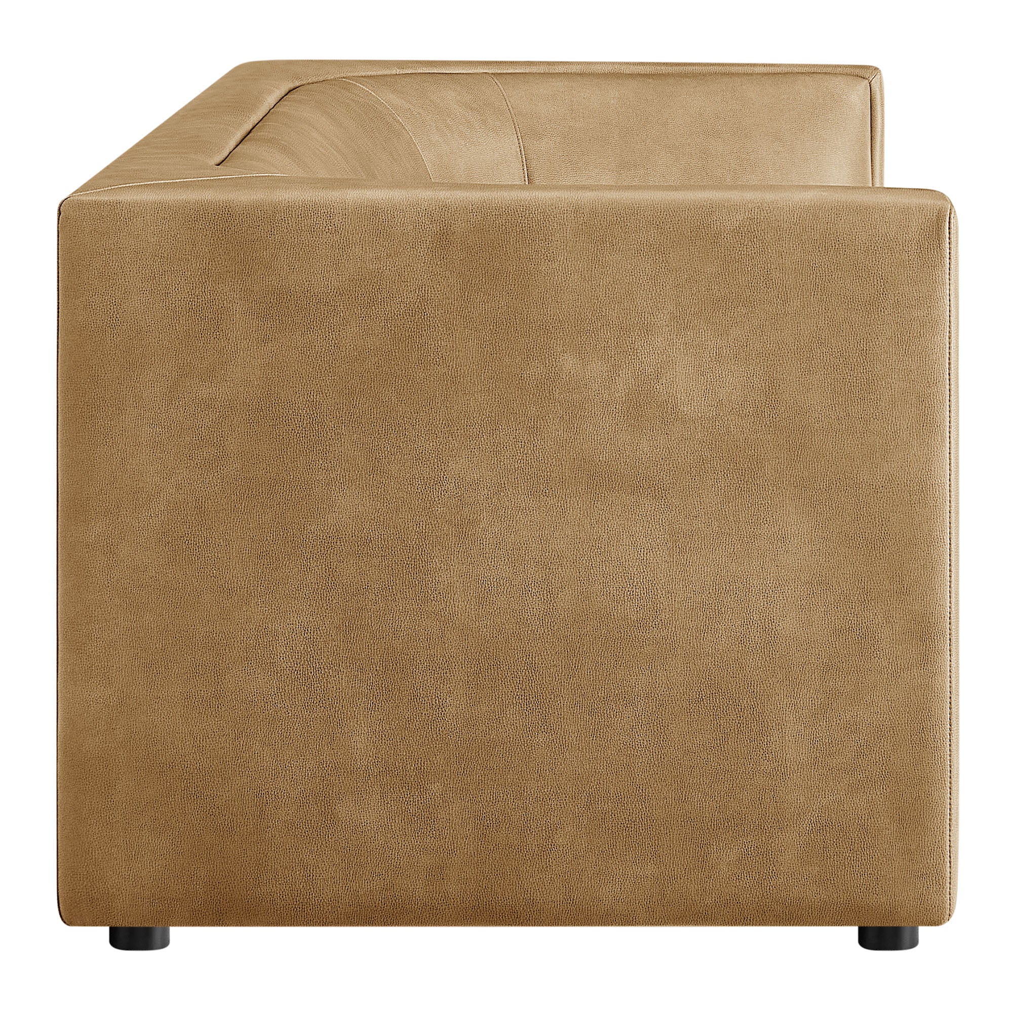 Hilda 86" Curved Back Vegan Leather Sofa by Modway - Image 12