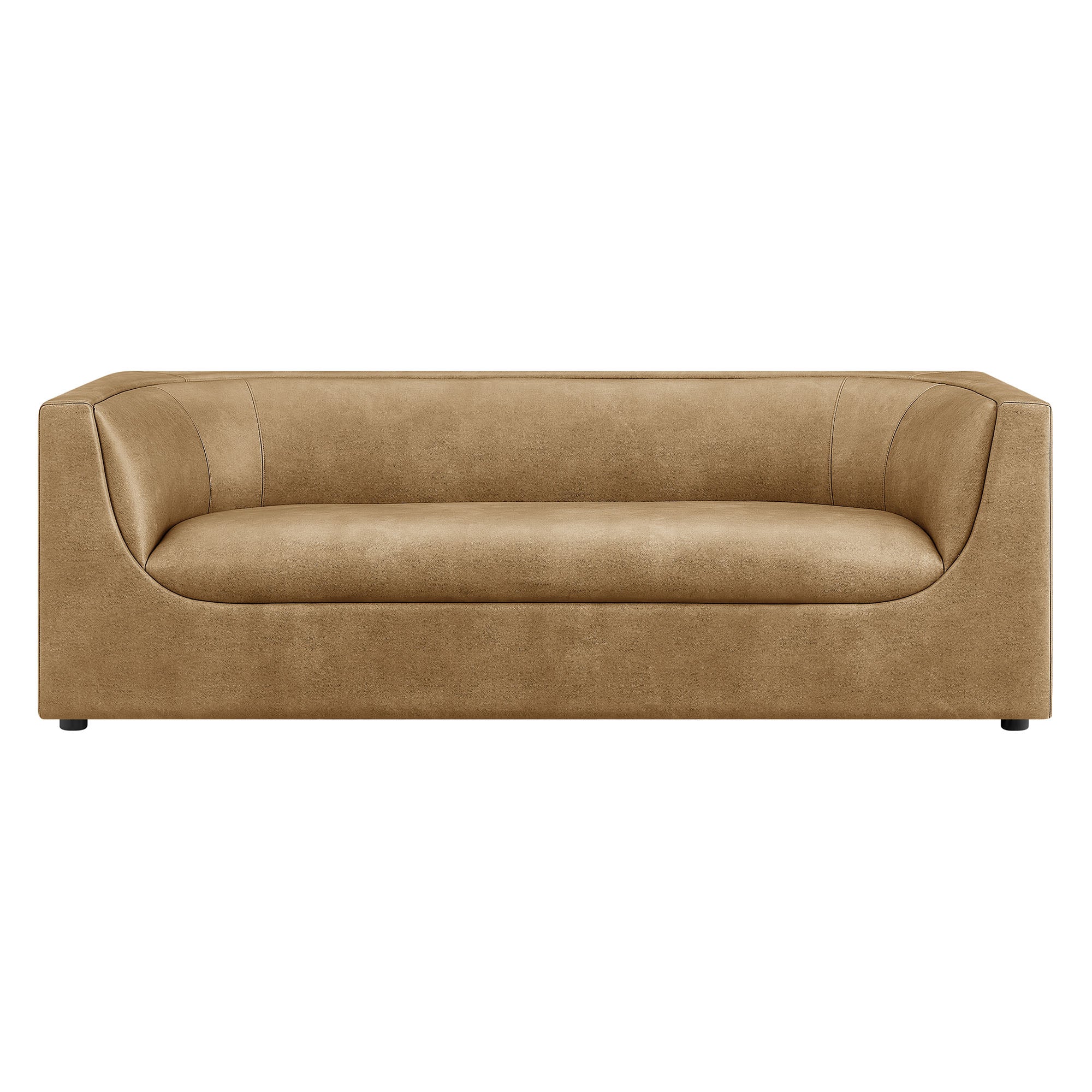 Hilda 86" Curved Back Vegan Leather Sofa by Modway - Image 14