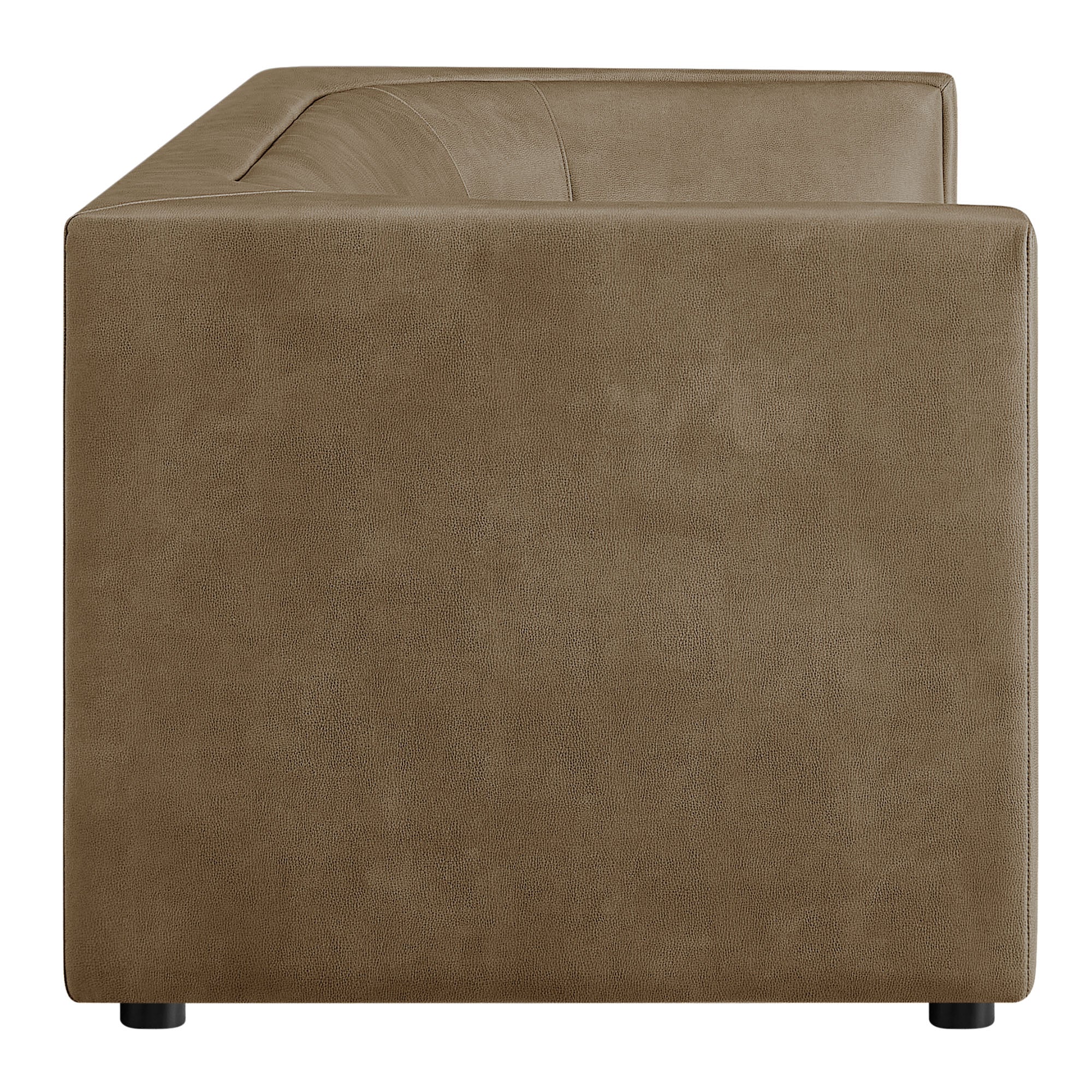 Hilda 86" Curved Back Vegan Leather Sofa by Modway - Image 2
