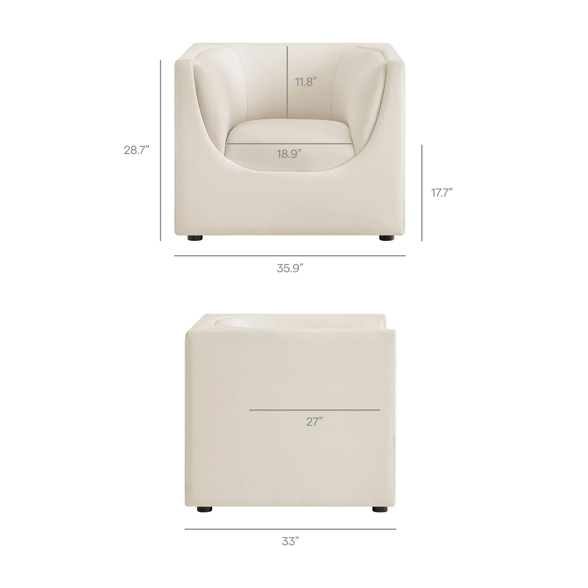 Hilda Curved Back Performance Velvet Armchair by Modway - Image 10