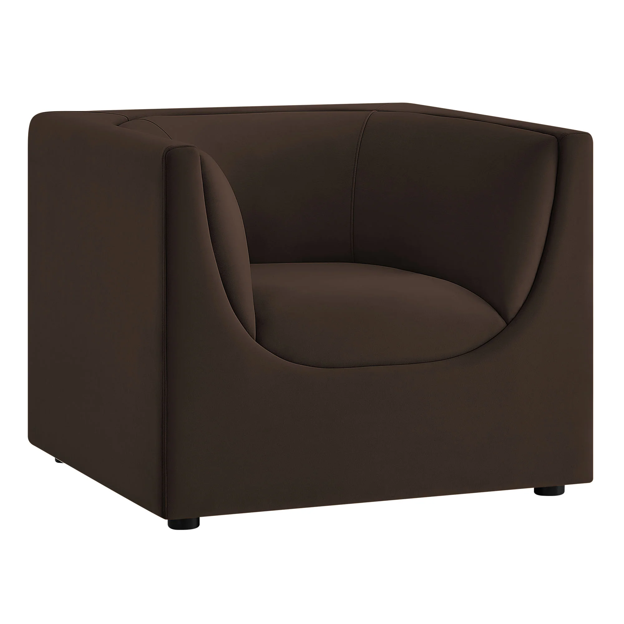 Hilda Curved Back Performance Velvet Armchair by Modway - Image 11