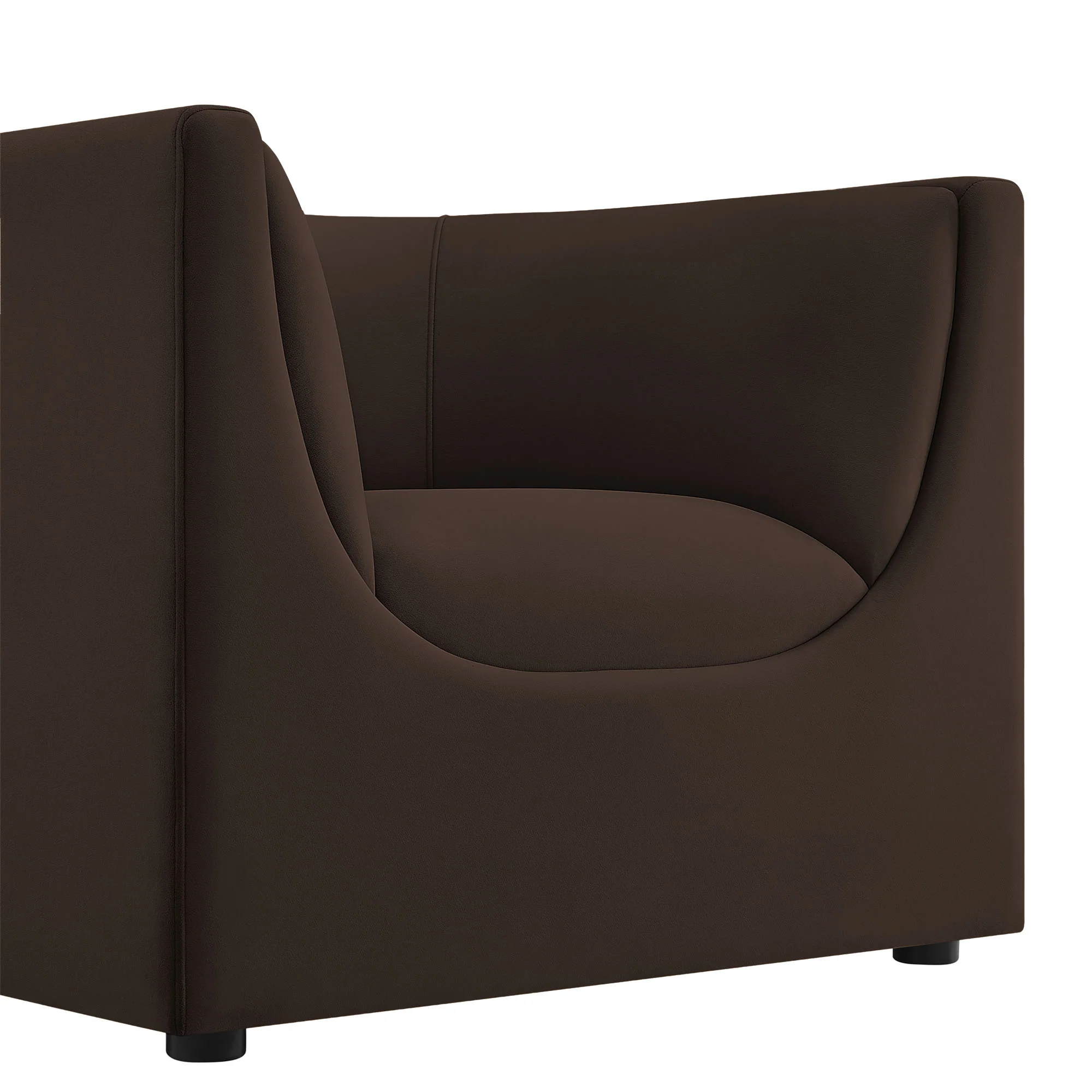 Hilda Curved Back Performance Velvet Armchair by Modway - Image 15