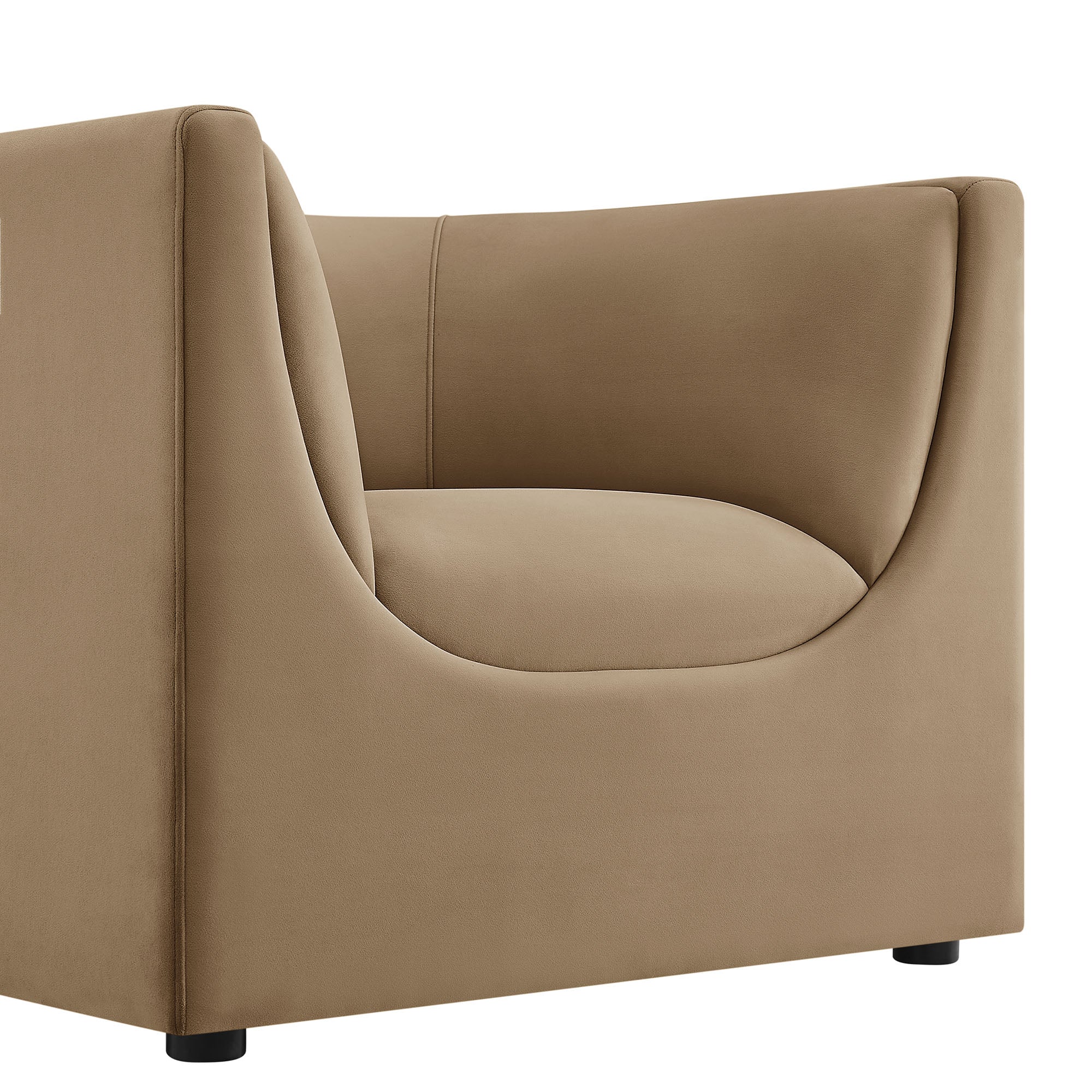 Hilda Curved Back Performance Velvet Armchair by Modway - Image 35