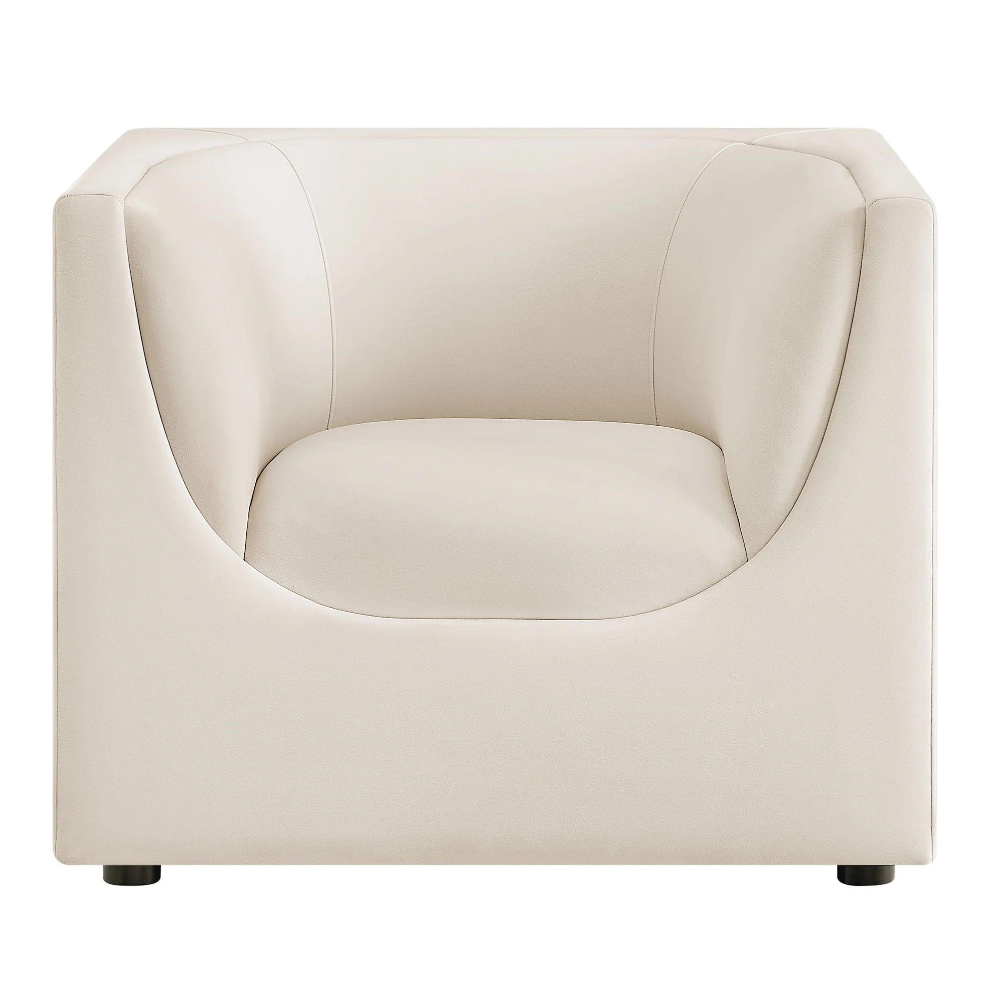Hilda Curved Back Performance Velvet Armchair by Modway - Image 4