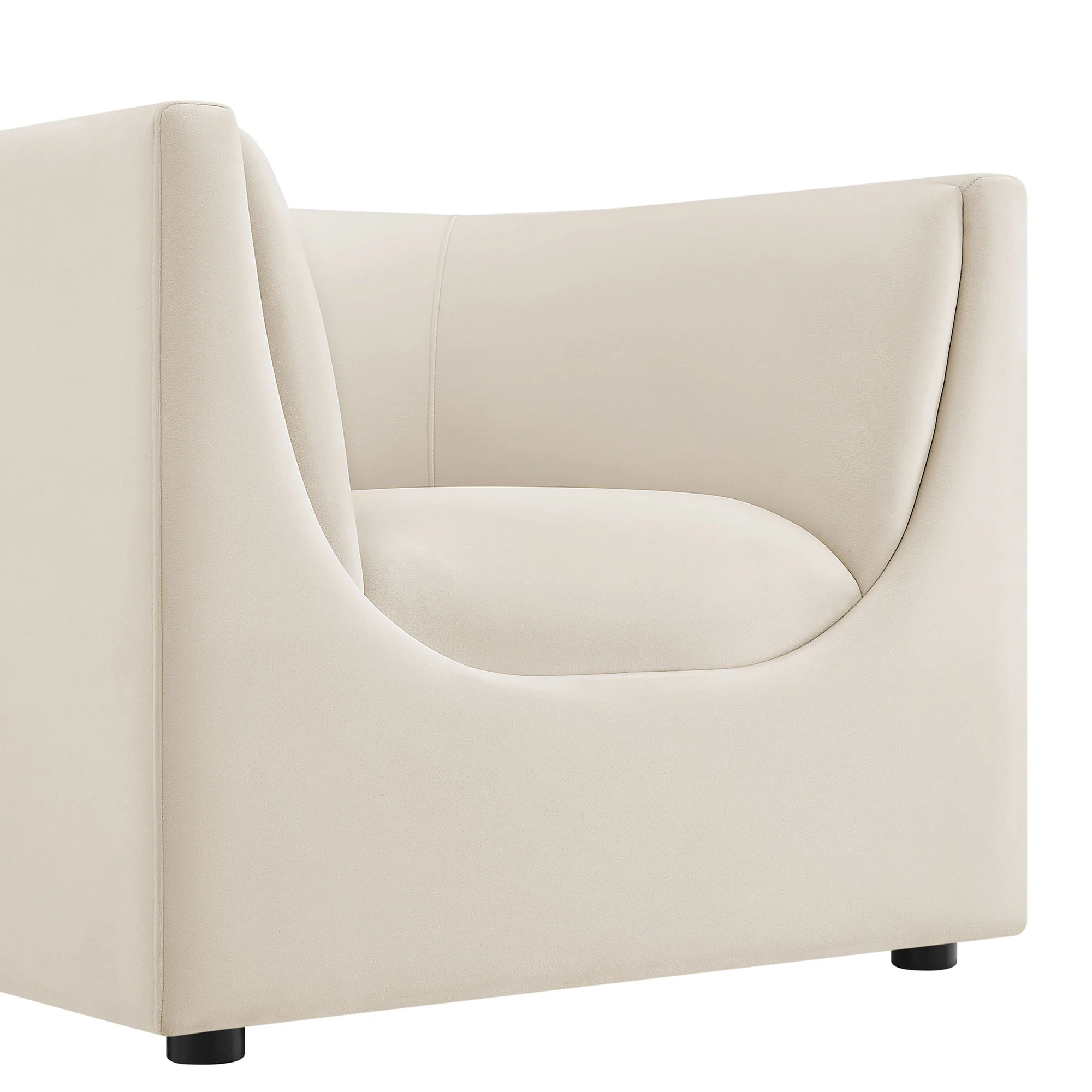 Hilda Curved Back Performance Velvet Armchair by Modway - Image 5