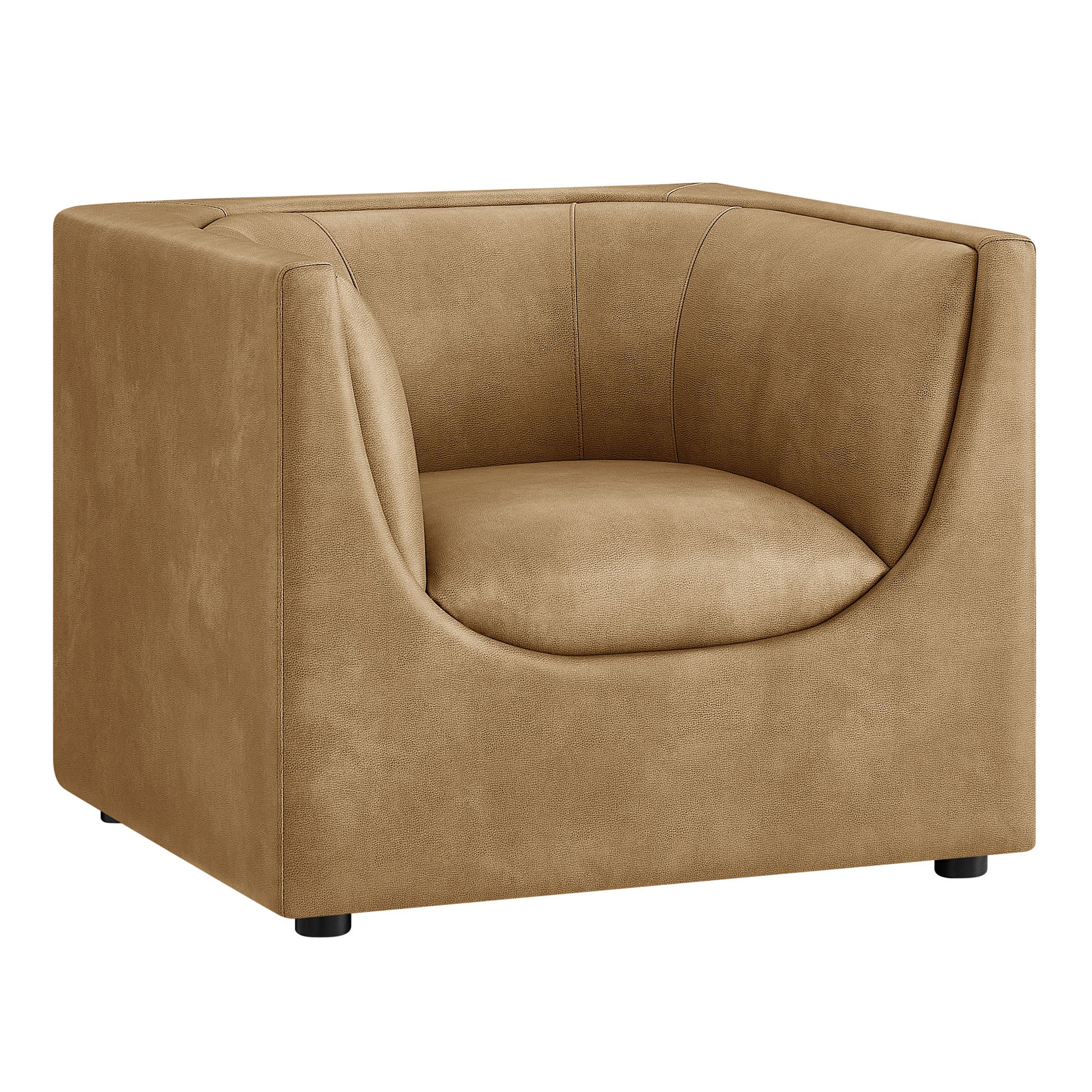 Hilda Curved Back Vegan Leather Armchair by Modway - Image 11