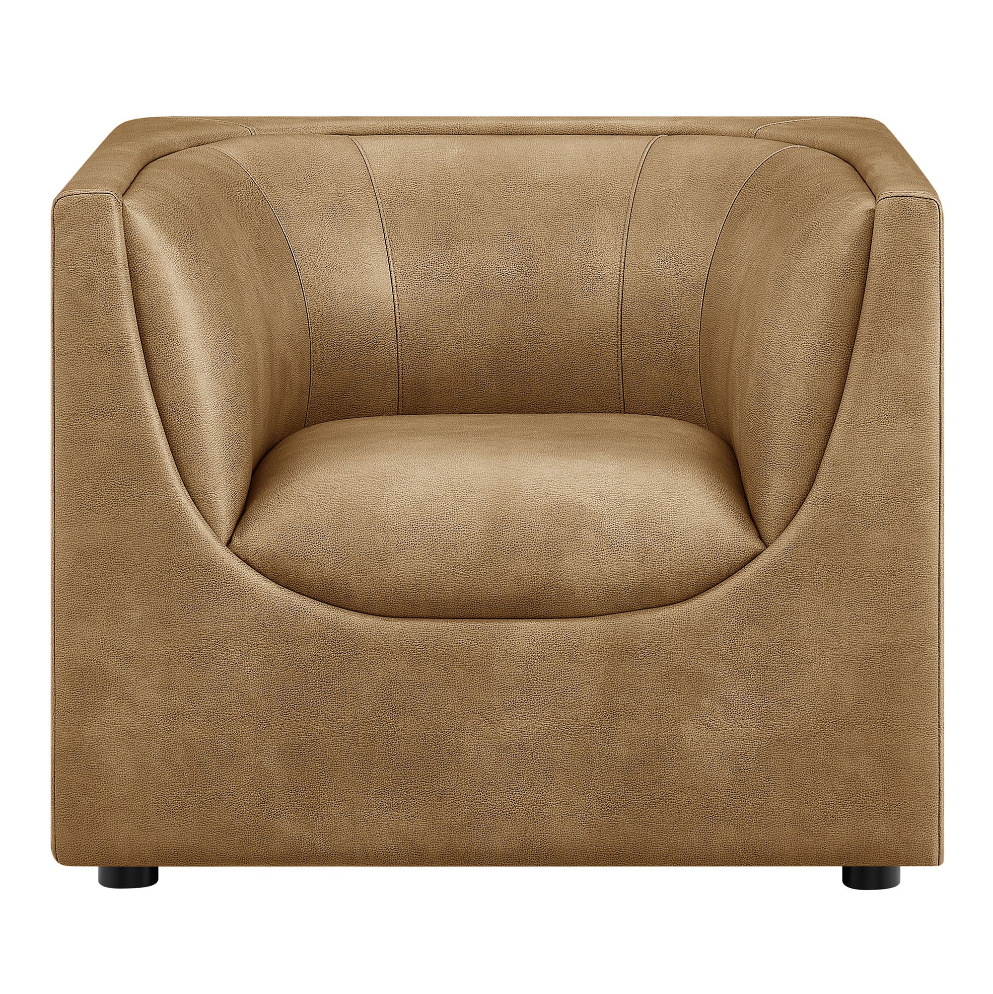 Hilda Curved Back Vegan Leather Armchair by Modway - Image 14