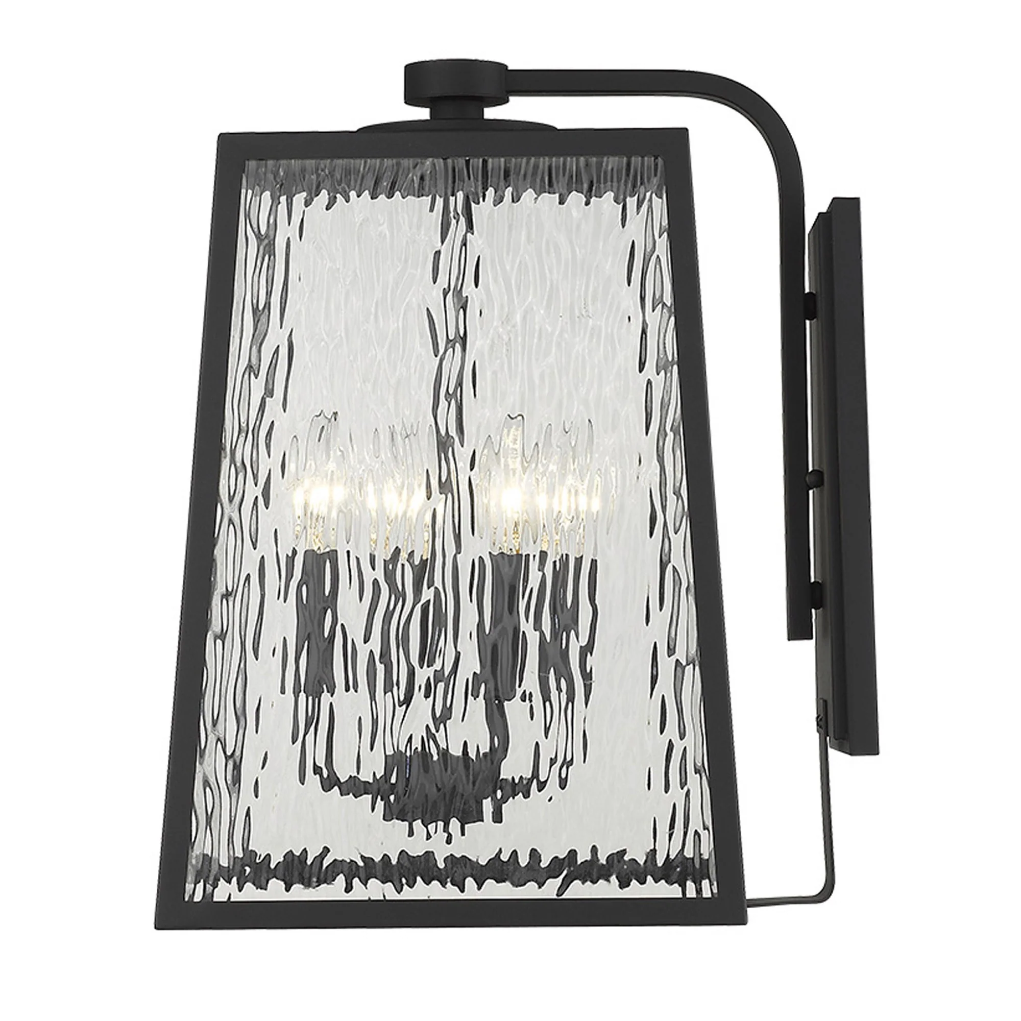 Hirche 4-Light Matte Black Wall Light By Homeroots - Image 2