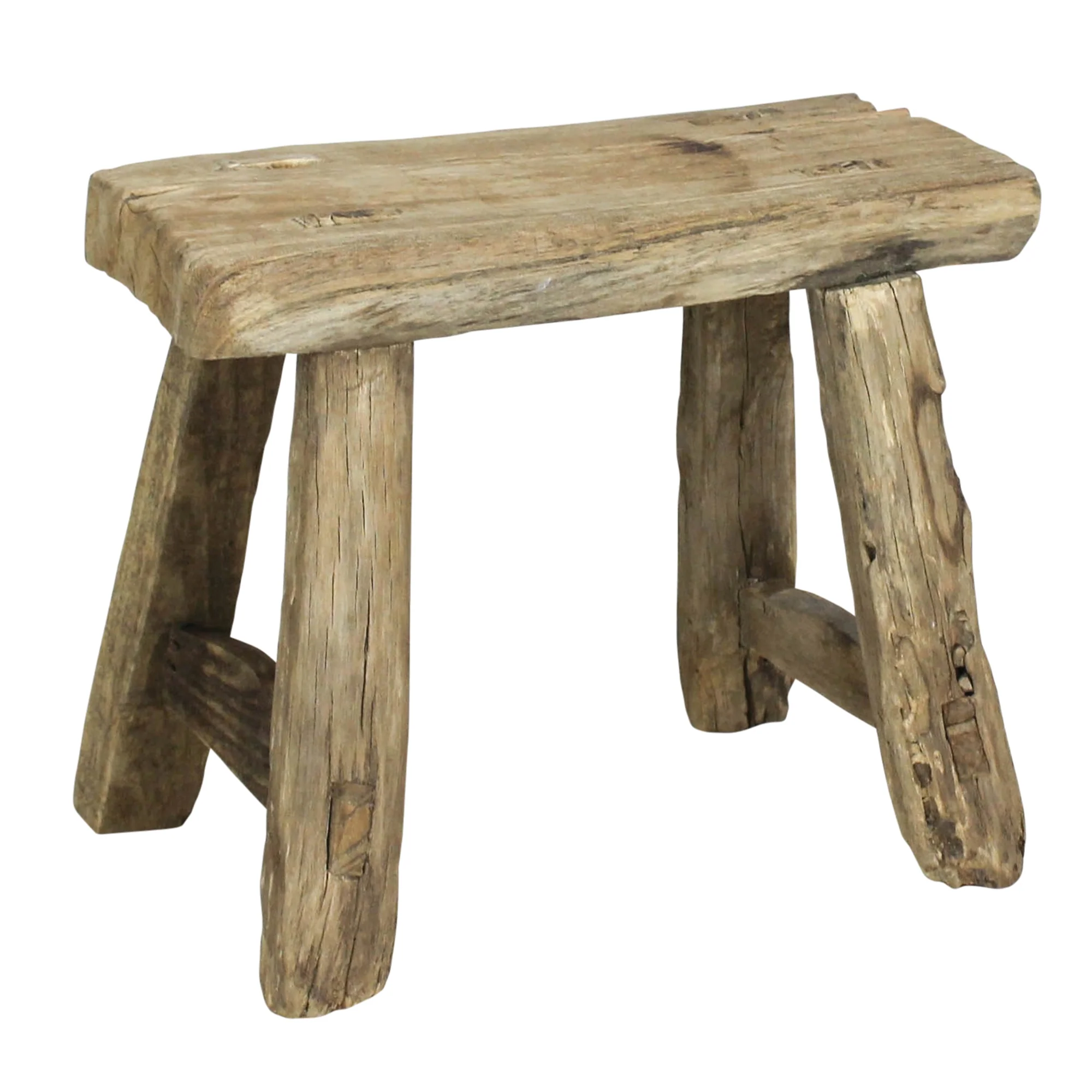 Hokkaido Foot Stool, Elm Wood By HomArt - Image 2