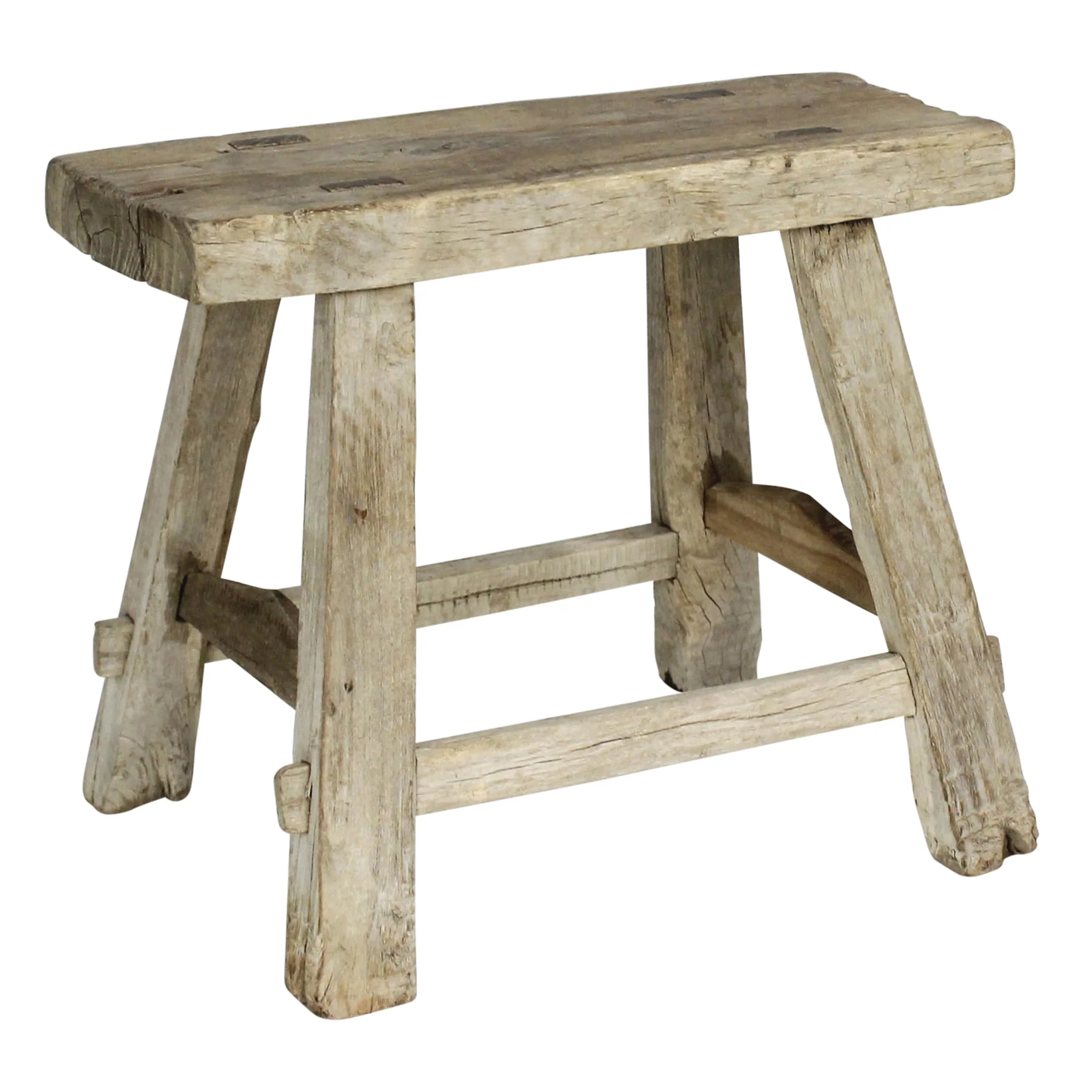 Hokkaido Foot Stool, Elm Wood By HomArt - Image 3