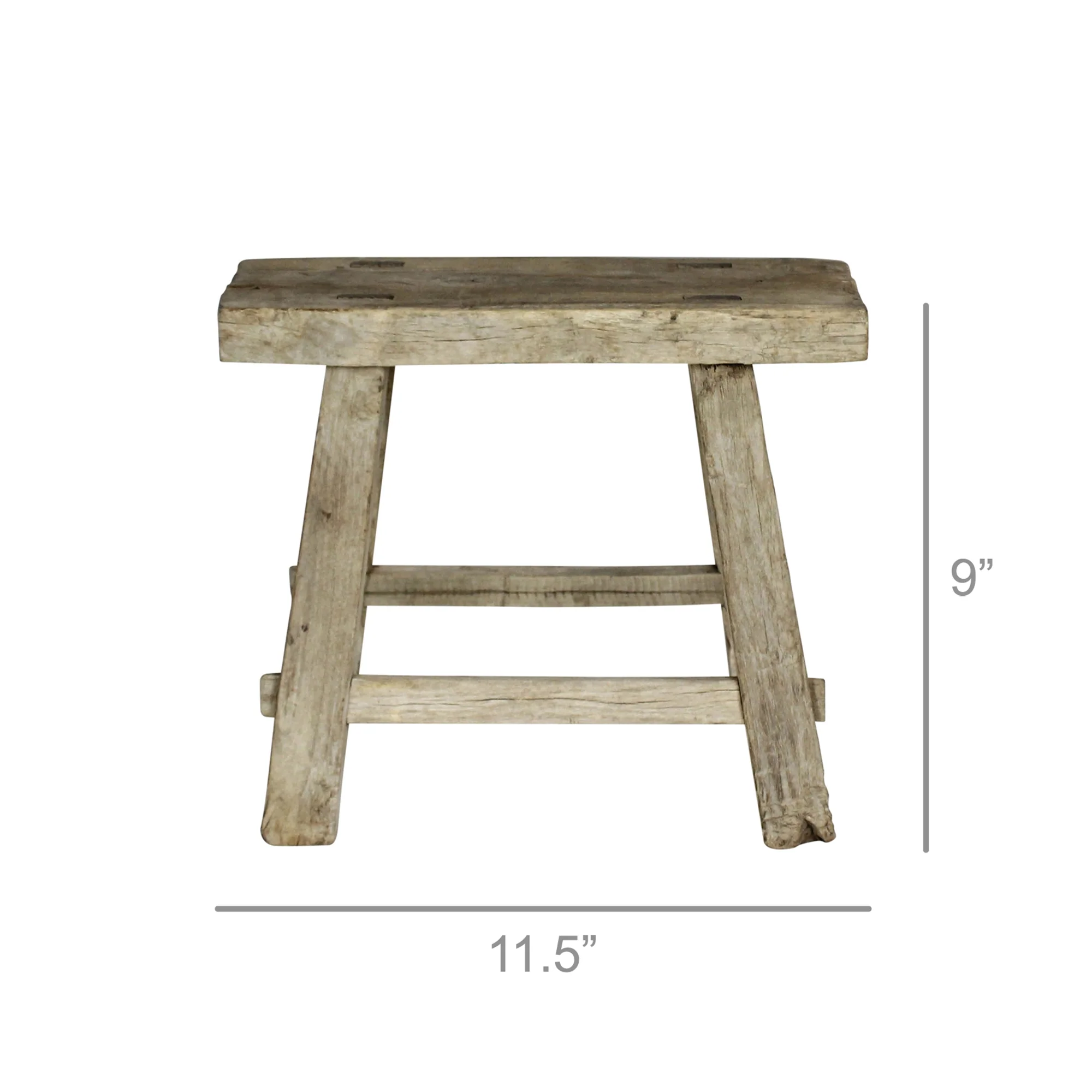 Hokkaido Foot Stool, Elm Wood By HomArt - Image 6