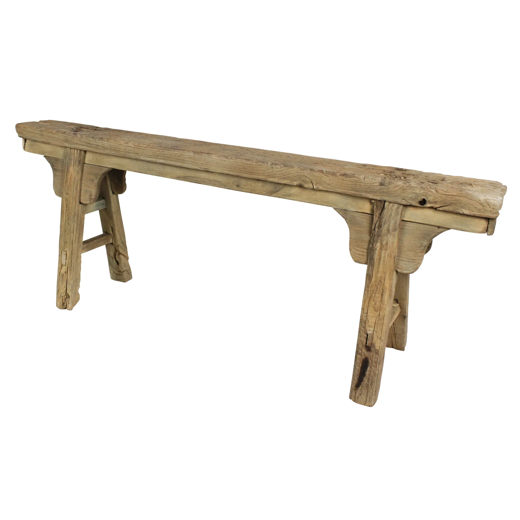 Hokkaido Long Bench, Elm Wood By HomArt - Image 2