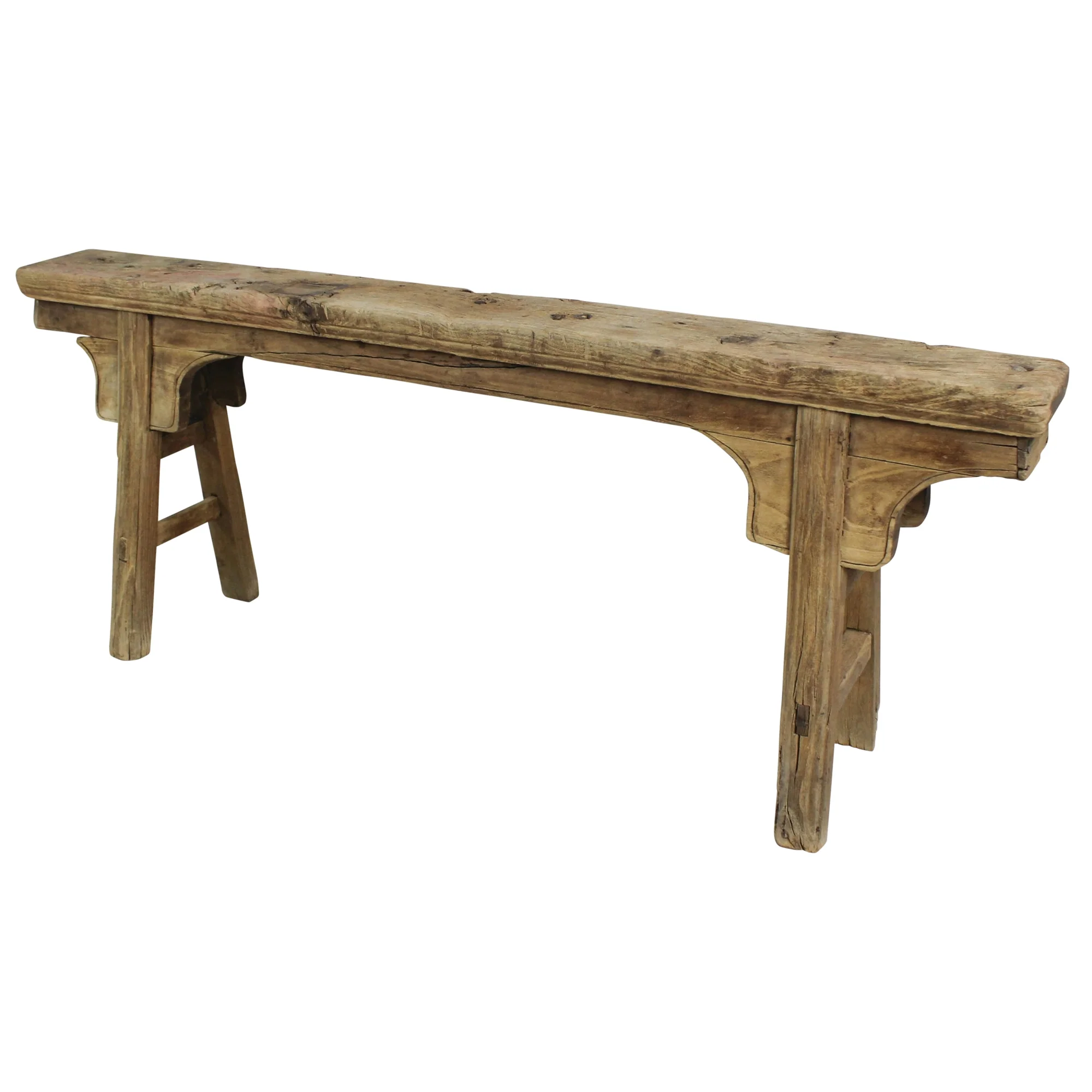 Hokkaido Long Bench, Elm Wood By HomArt - Image 4