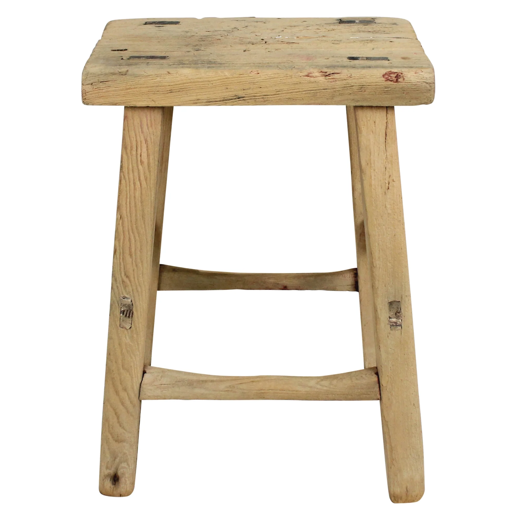 Hokkaido Rectangle Stool, Elm Wood By HomArt - Image 5