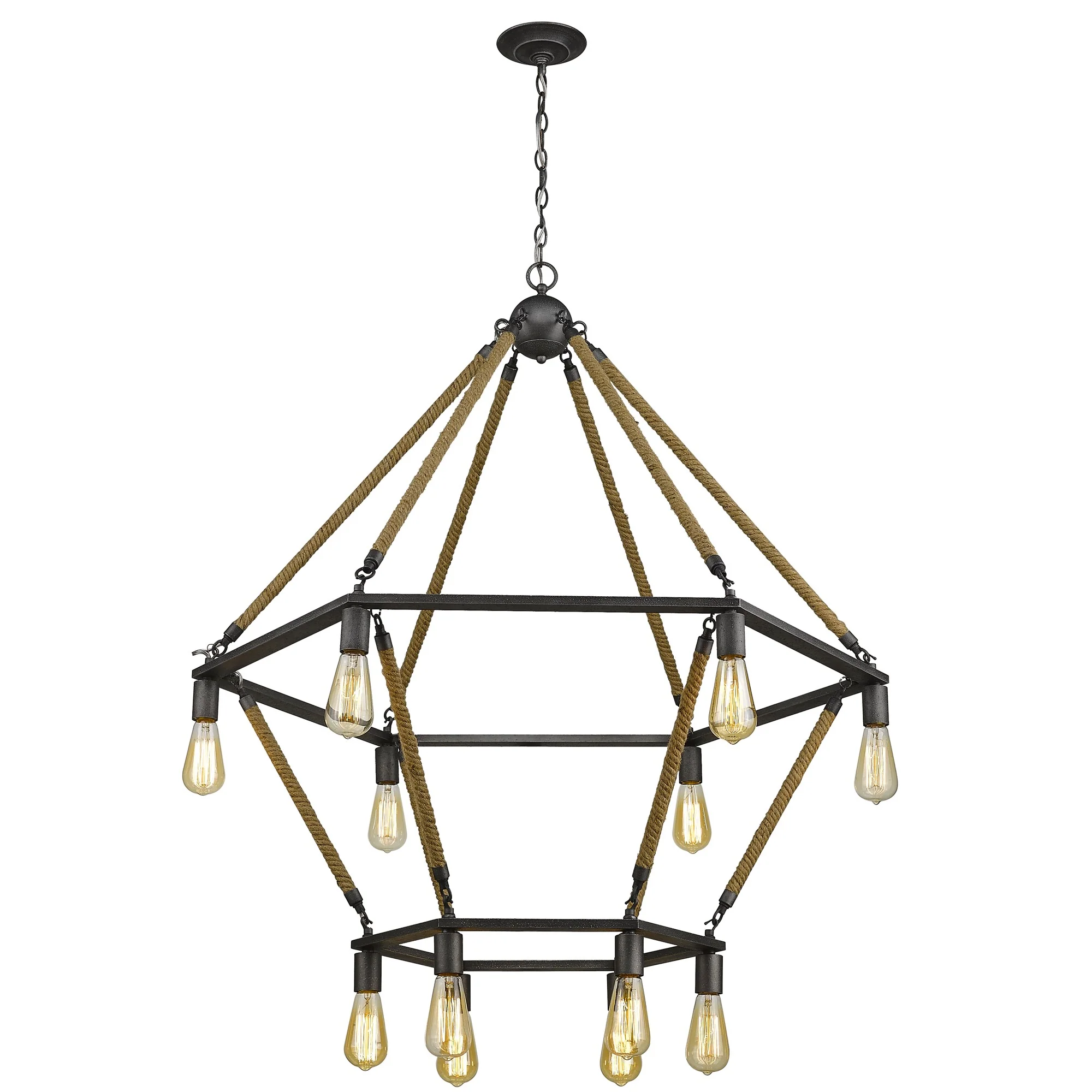 Holden 12-Light Antique Gray Wagon Wheel Chandelier By Homeroots - Image 2