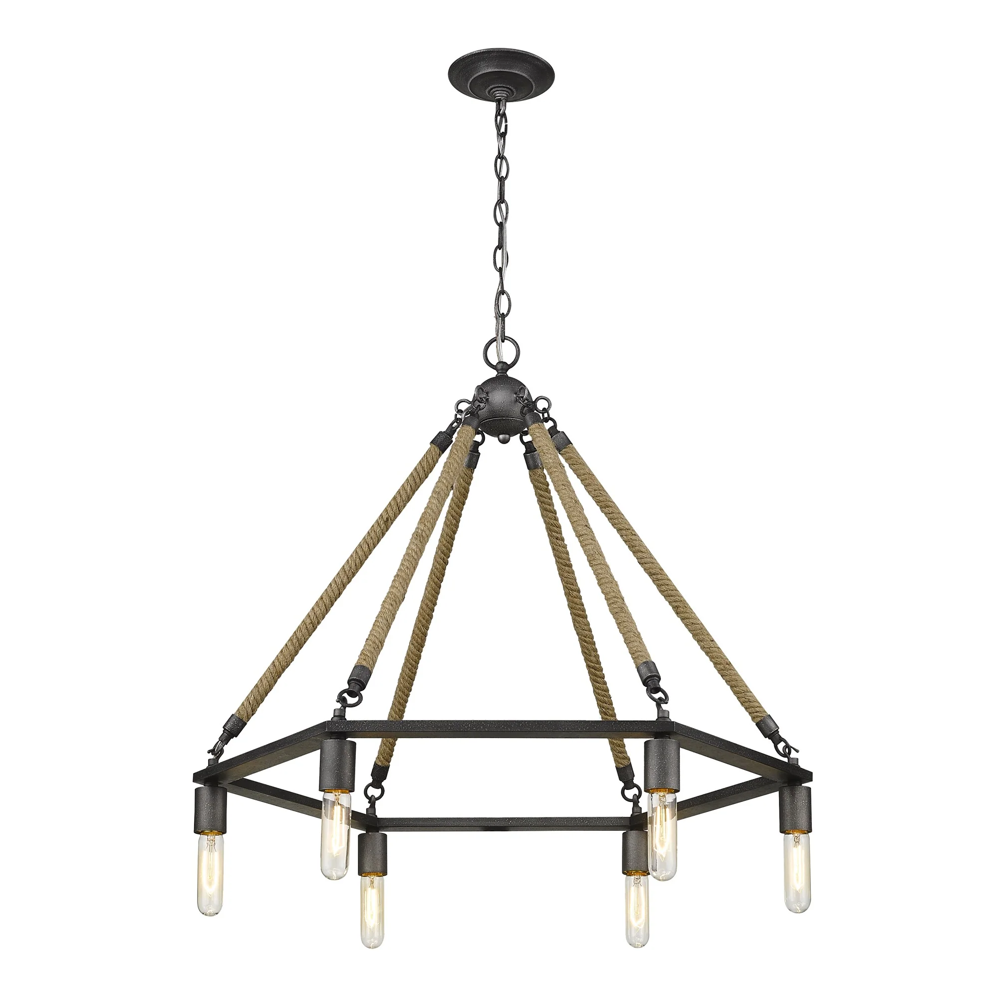 Holden 6-Light Antique Gray Wagon Wheel Chandelier By Homeroots - Image 2
