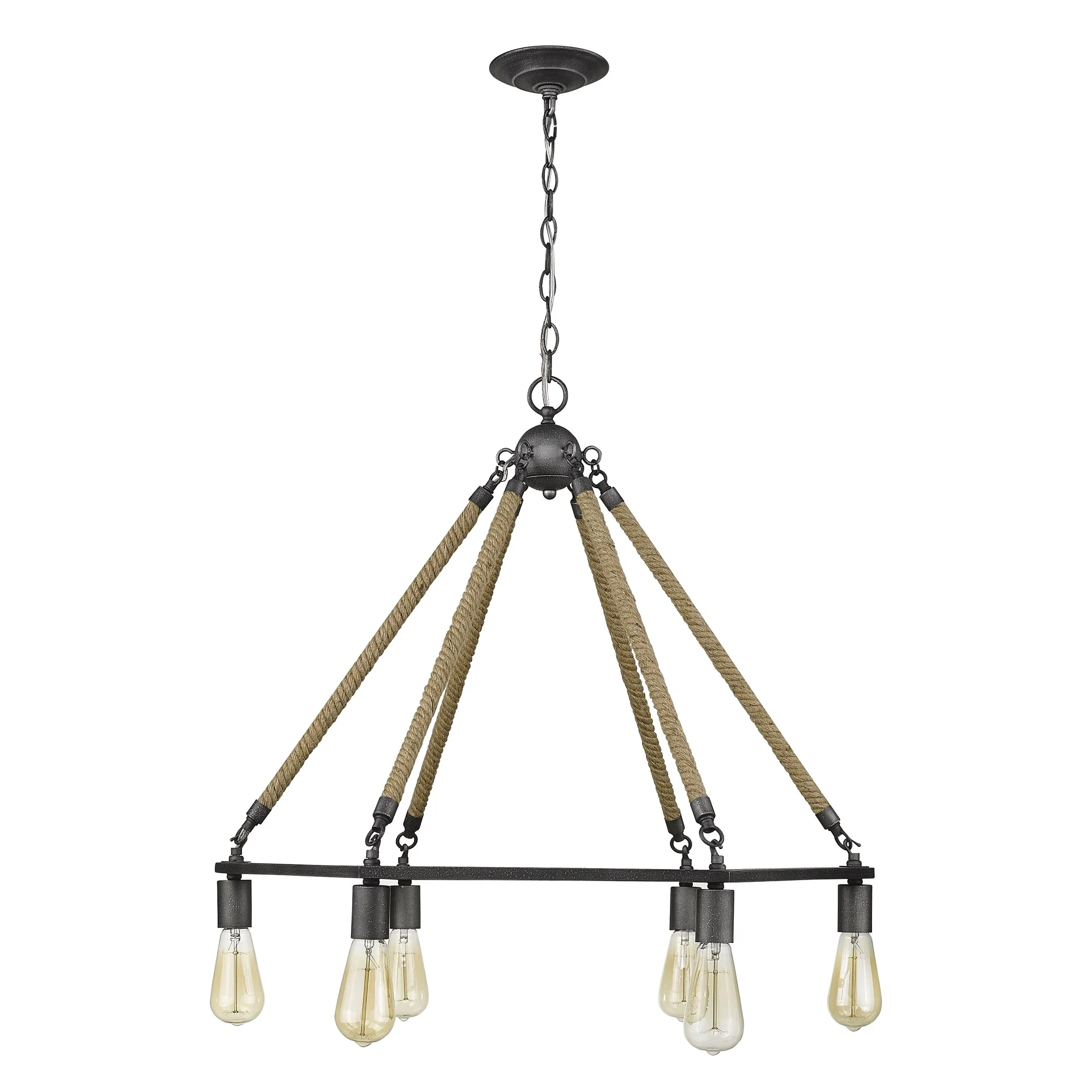 Holden 6-Light Antique Gray Wagon Wheel Chandelier By Homeroots - Image 7