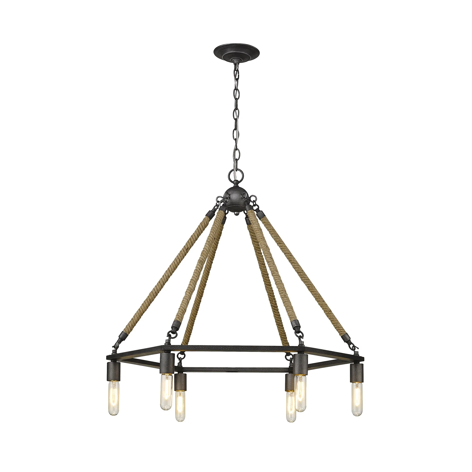 Holden 6-Light Antique Gray Wagon Wheel Chandelier By Homeroots - Image 8