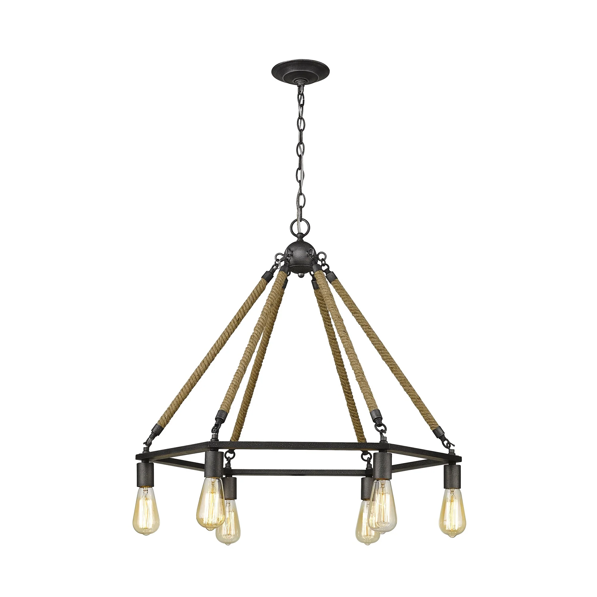 Holden 6-Light Antique Gray Wagon Wheel Chandelier By Homeroots - Image 9